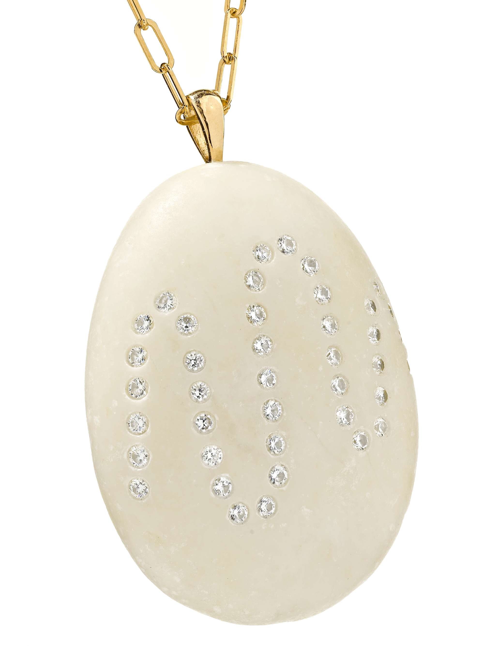 CVC STONES Billowing 18-karat gold, stone and diamond necklace