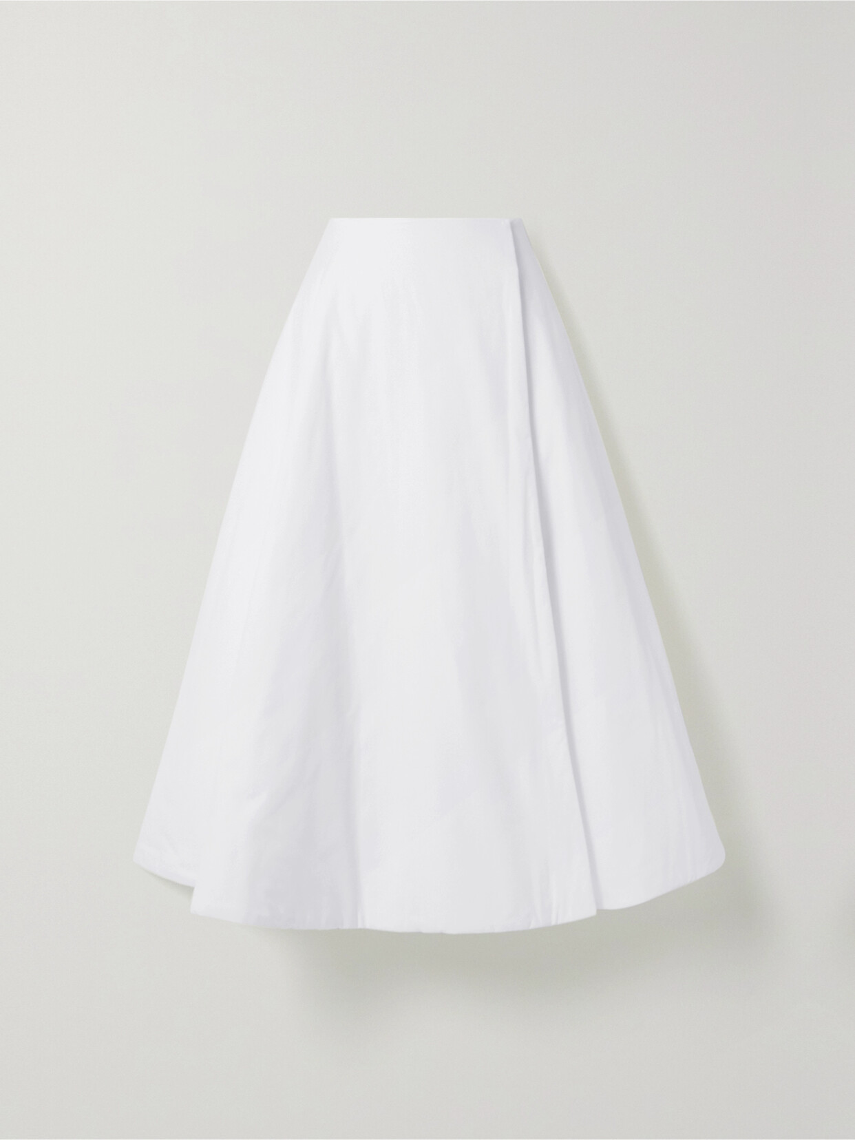 The Row Jaco Padded Cotton Wrap Midi Skirt In White