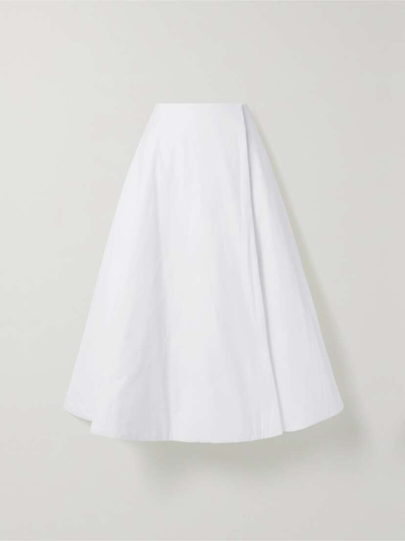 The Row Jaco Padded Cotton Wrap Midi Skirt