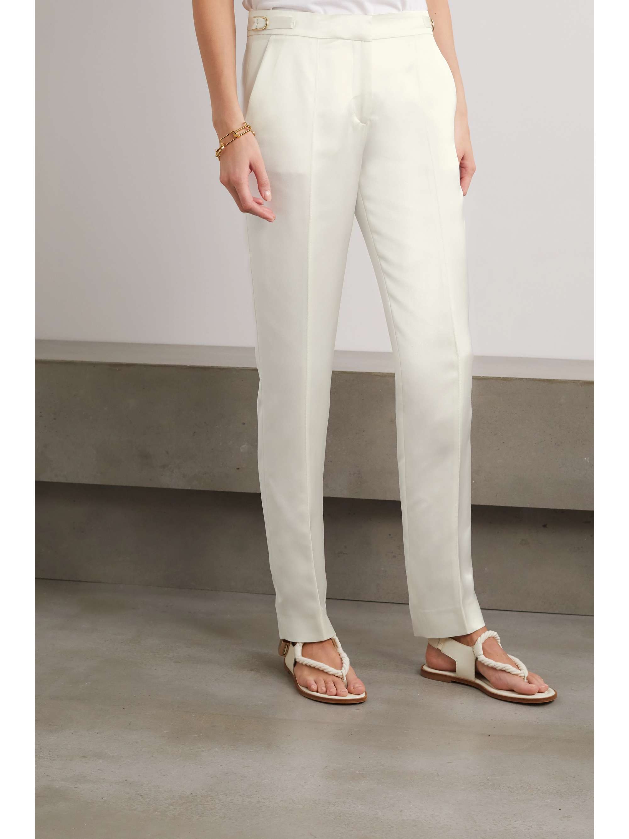 GABRIELA HEARST Francisco silk-satin straight-leg pants