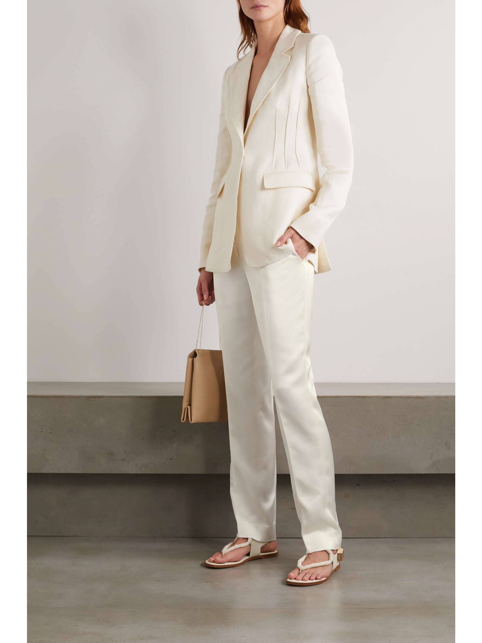 GABRIELA HEARST Francisco silk-satin straight-leg pants