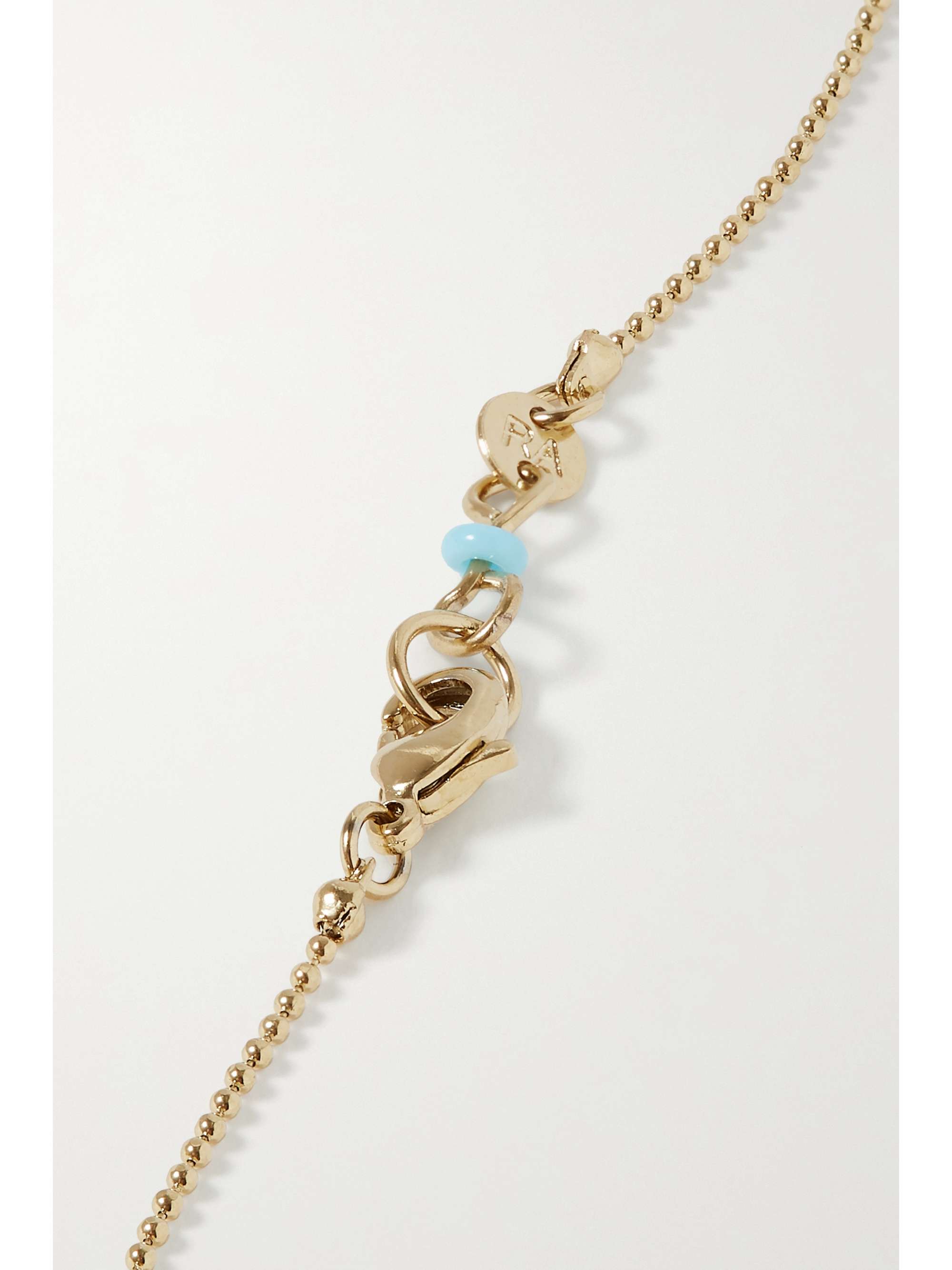 ROXANNE ASSOULIN Initial This gold-plated and enamel necklace