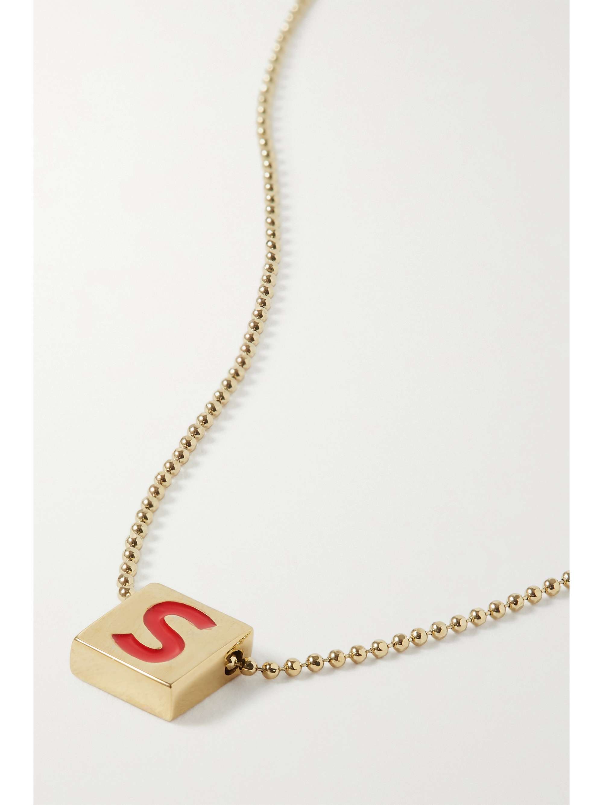 ROXANNE ASSOULIN Initial This gold-plated and enamel necklace