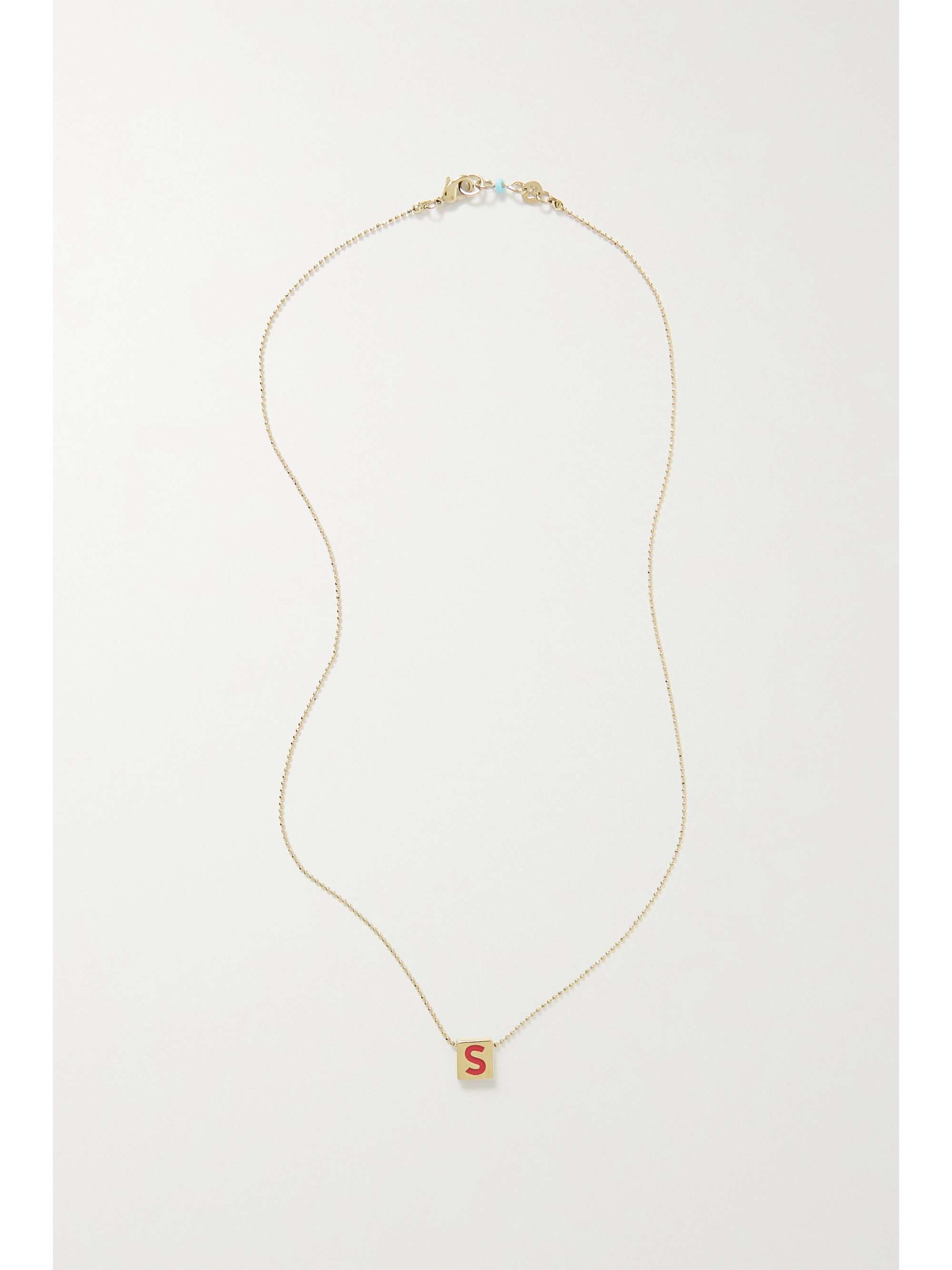 ROXANNE ASSOULIN Initial This gold-plated and enamel necklace