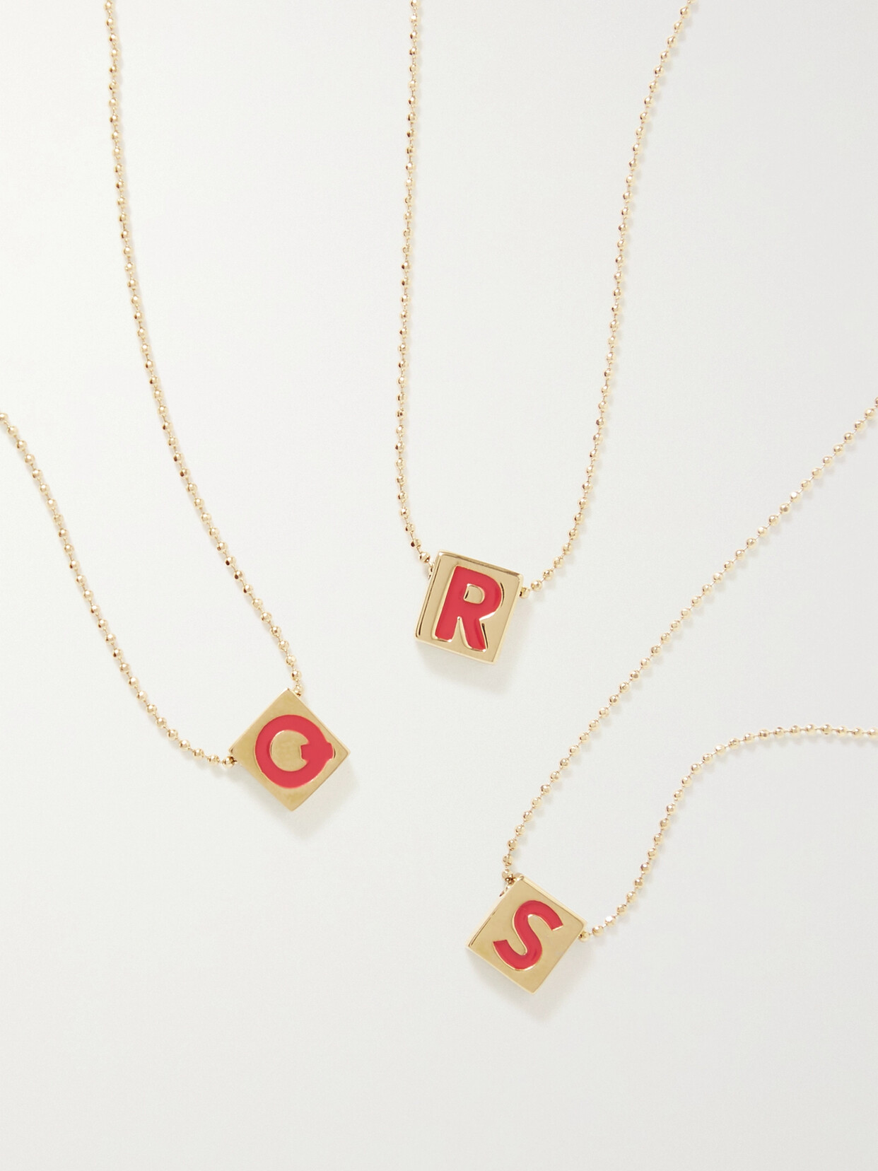 Roxanne Assoulin Initial This Gold-plated And Enamel Necklace