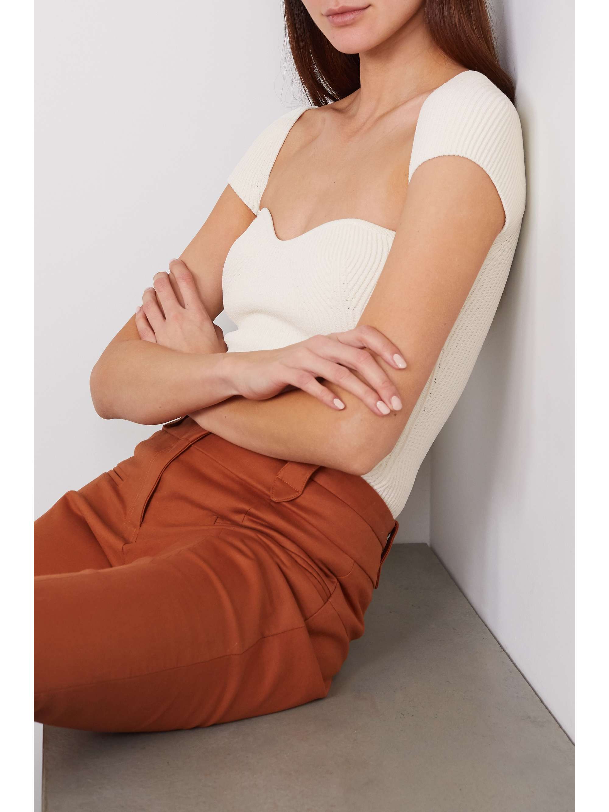 KHAITE Ista ribbed-knit top