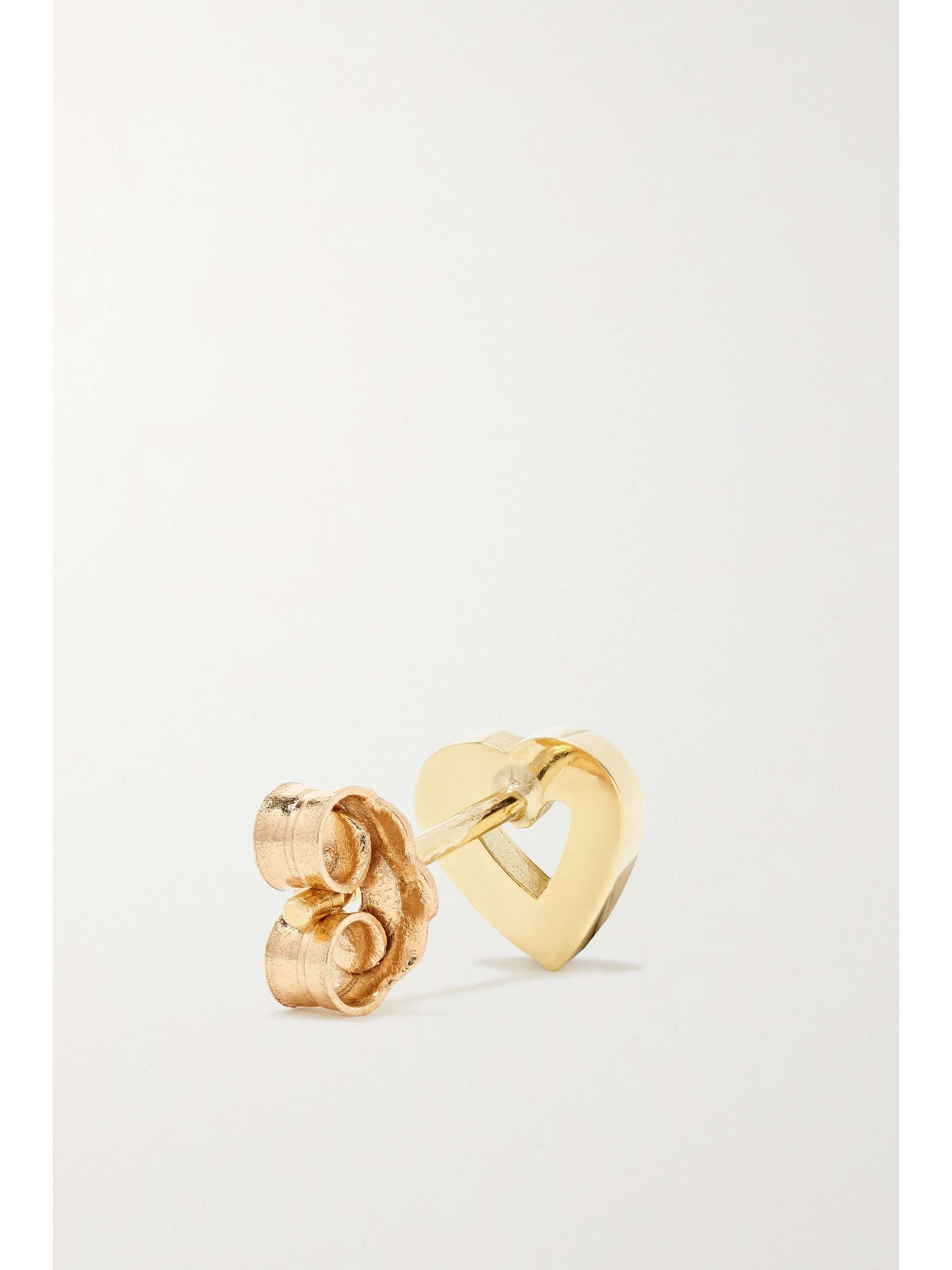 JENNIFER MEYER Mini Open Heart 18-karat gold diamond earrings