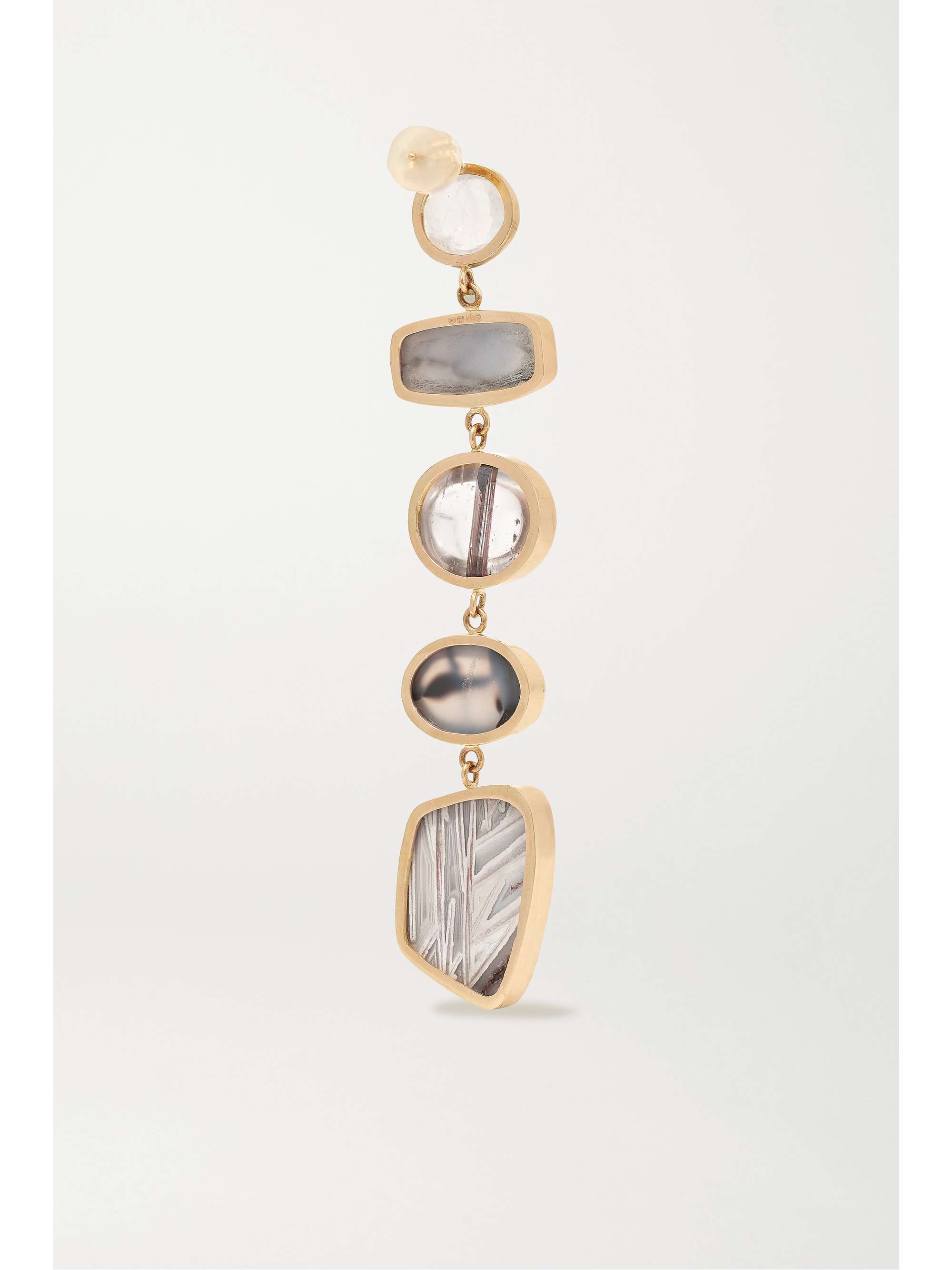 MELISSA JOY MANNING + NET SUSTAIN 14-karat gold multi-stone earrings