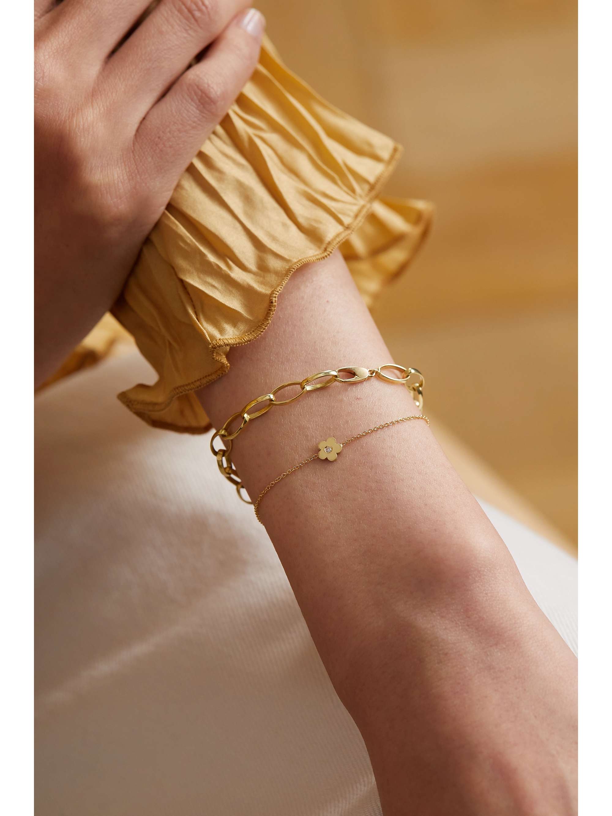JENNIFER MEYER 18-karat gold diamond bracelet