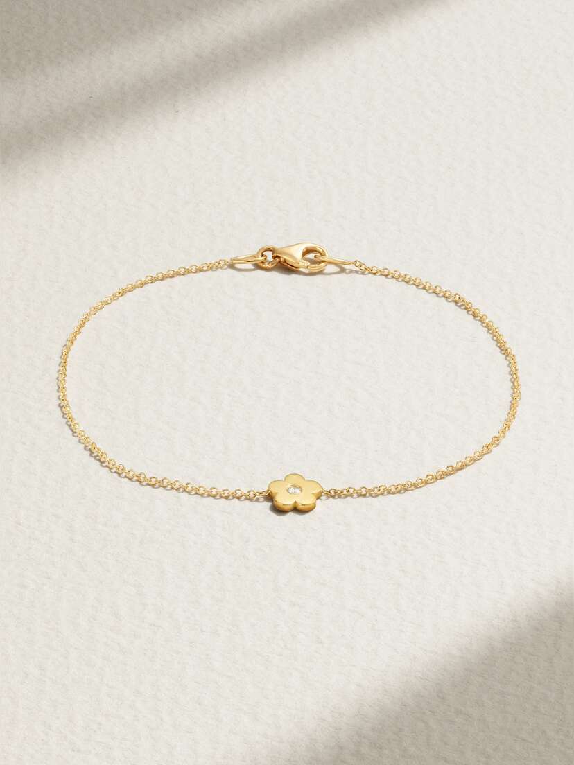 Jennifer Meyer 18-karat Gold Diamond Bracelet