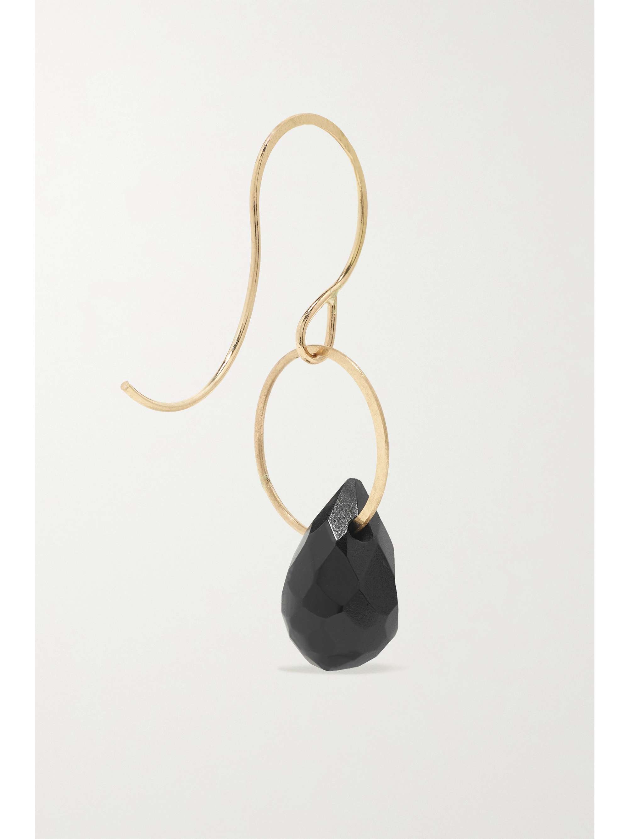 MELISSA JOY MANNING 14-karat gold onyx earrings
