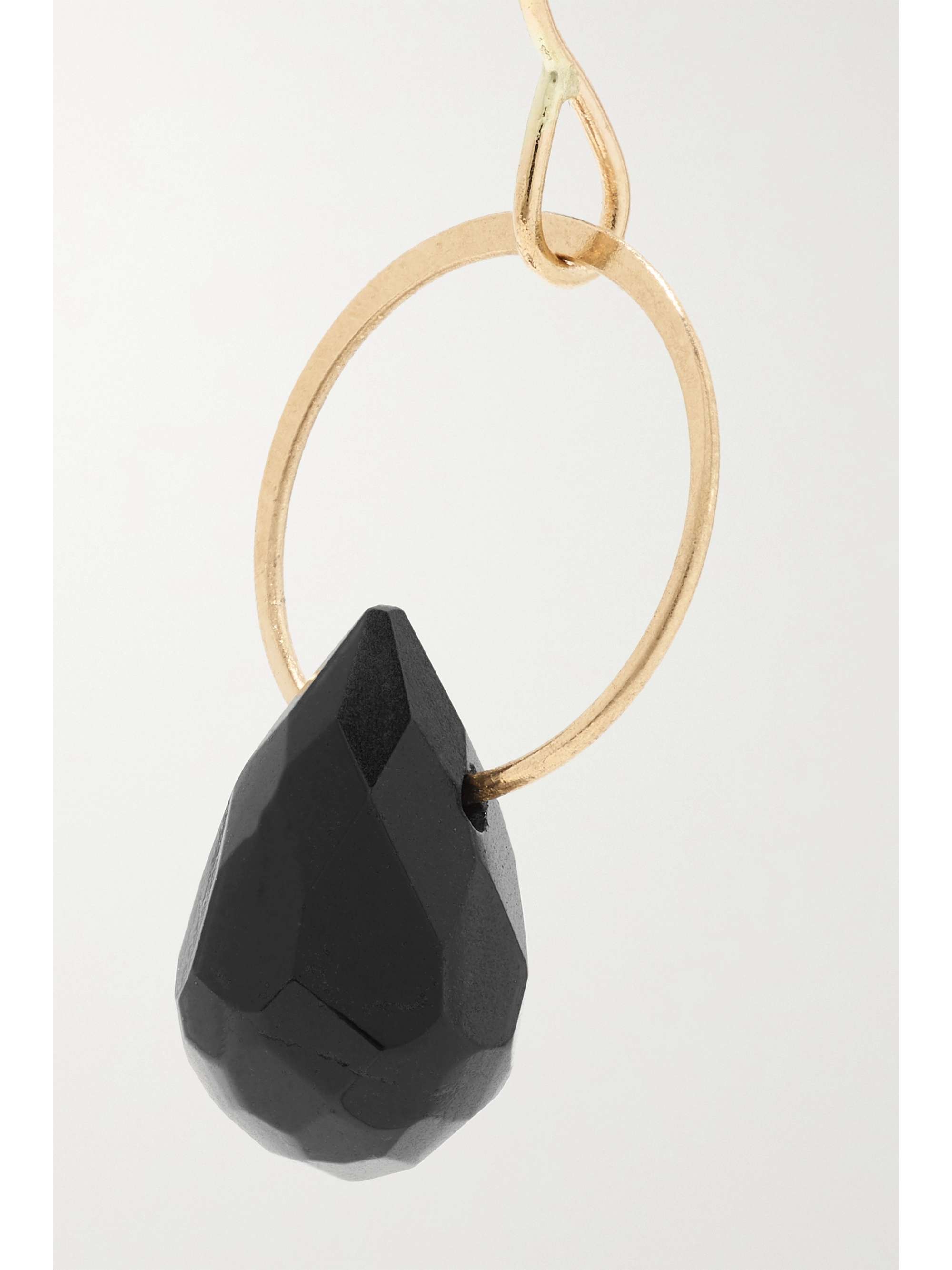 MELISSA JOY MANNING 14-karat gold onyx earrings
