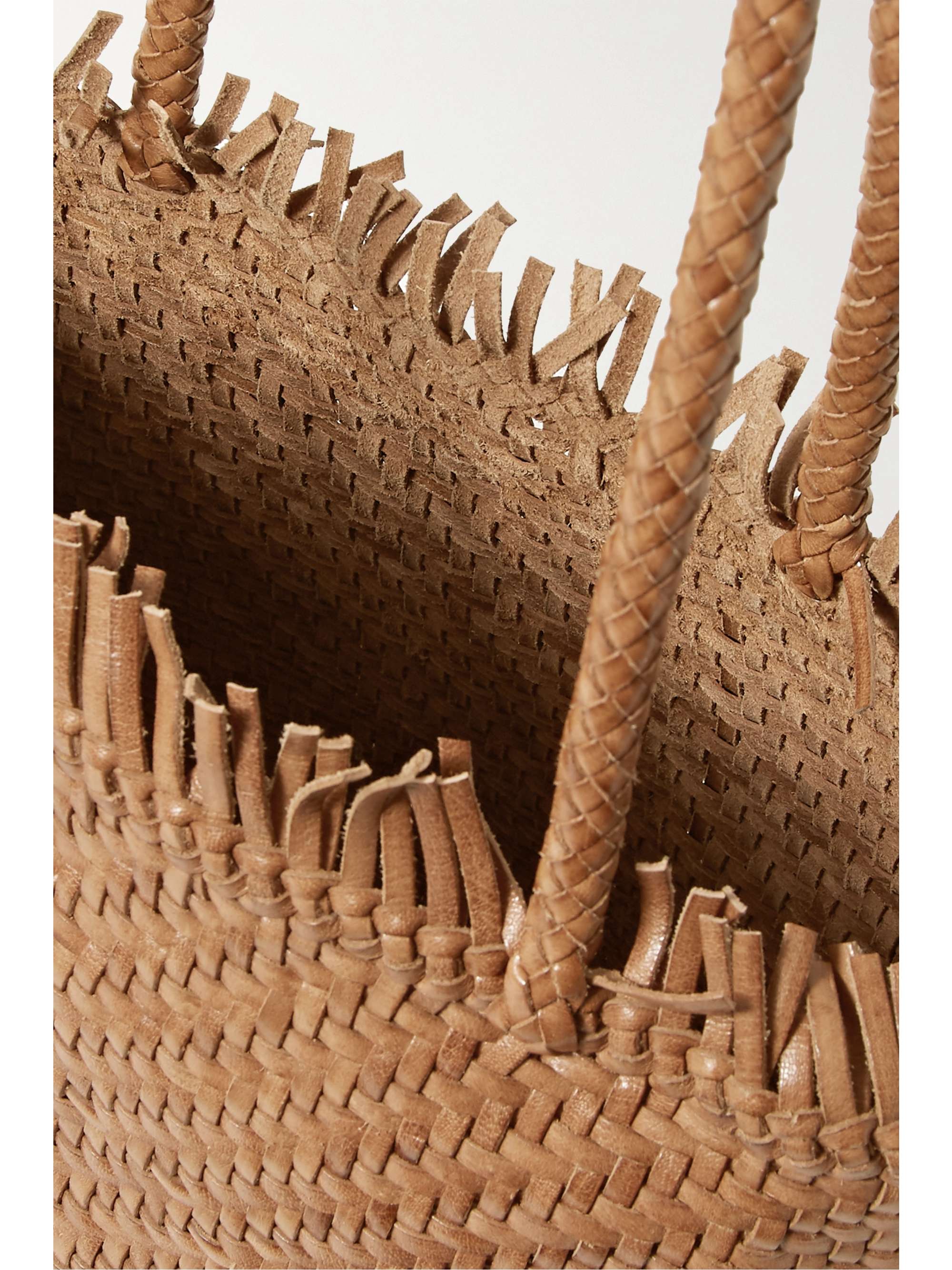 LOEFFLER RANDALL Maya fringed woven leather tote