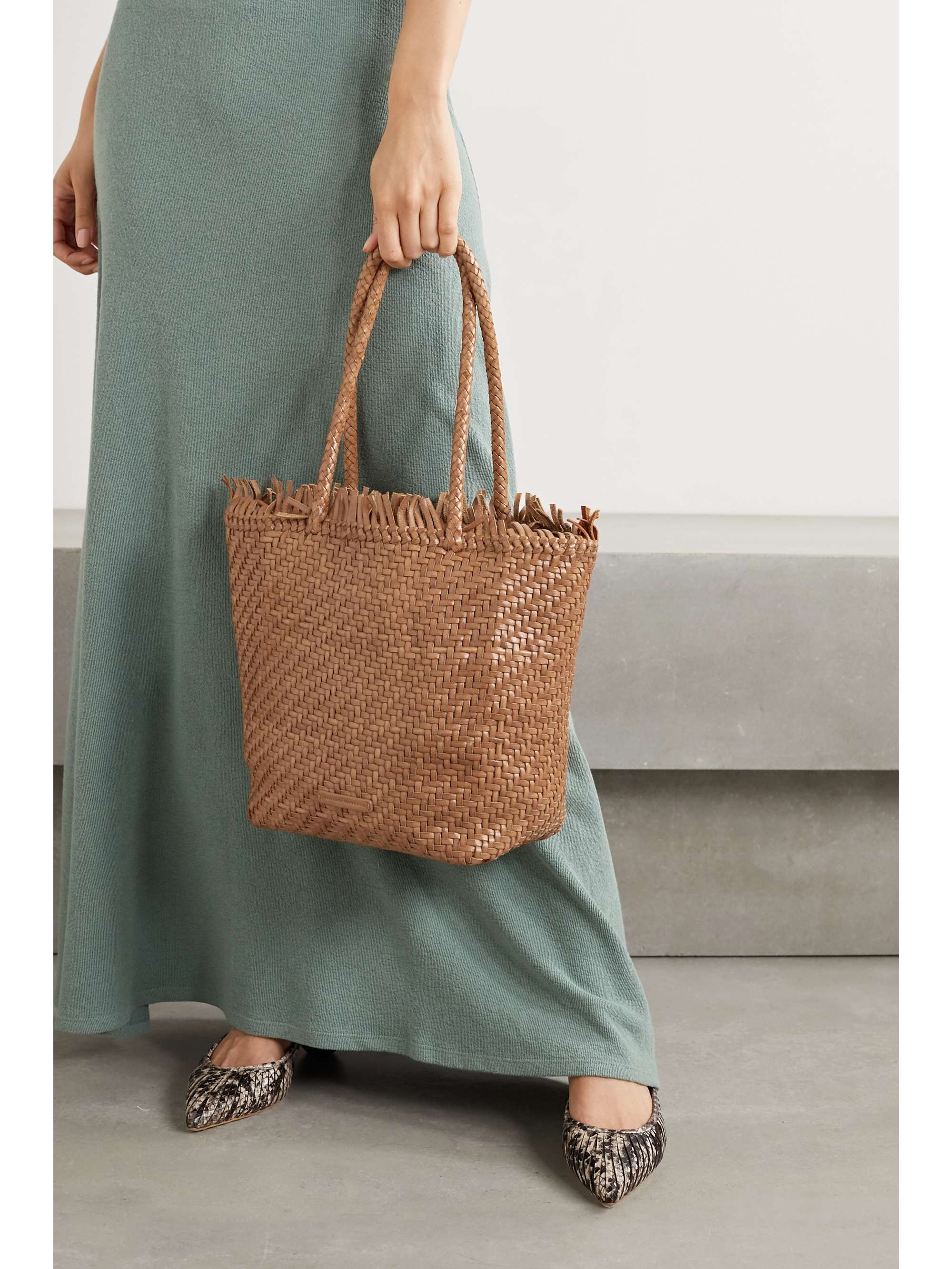 LOEFFLER RANDALL Maya fringed woven leather tote