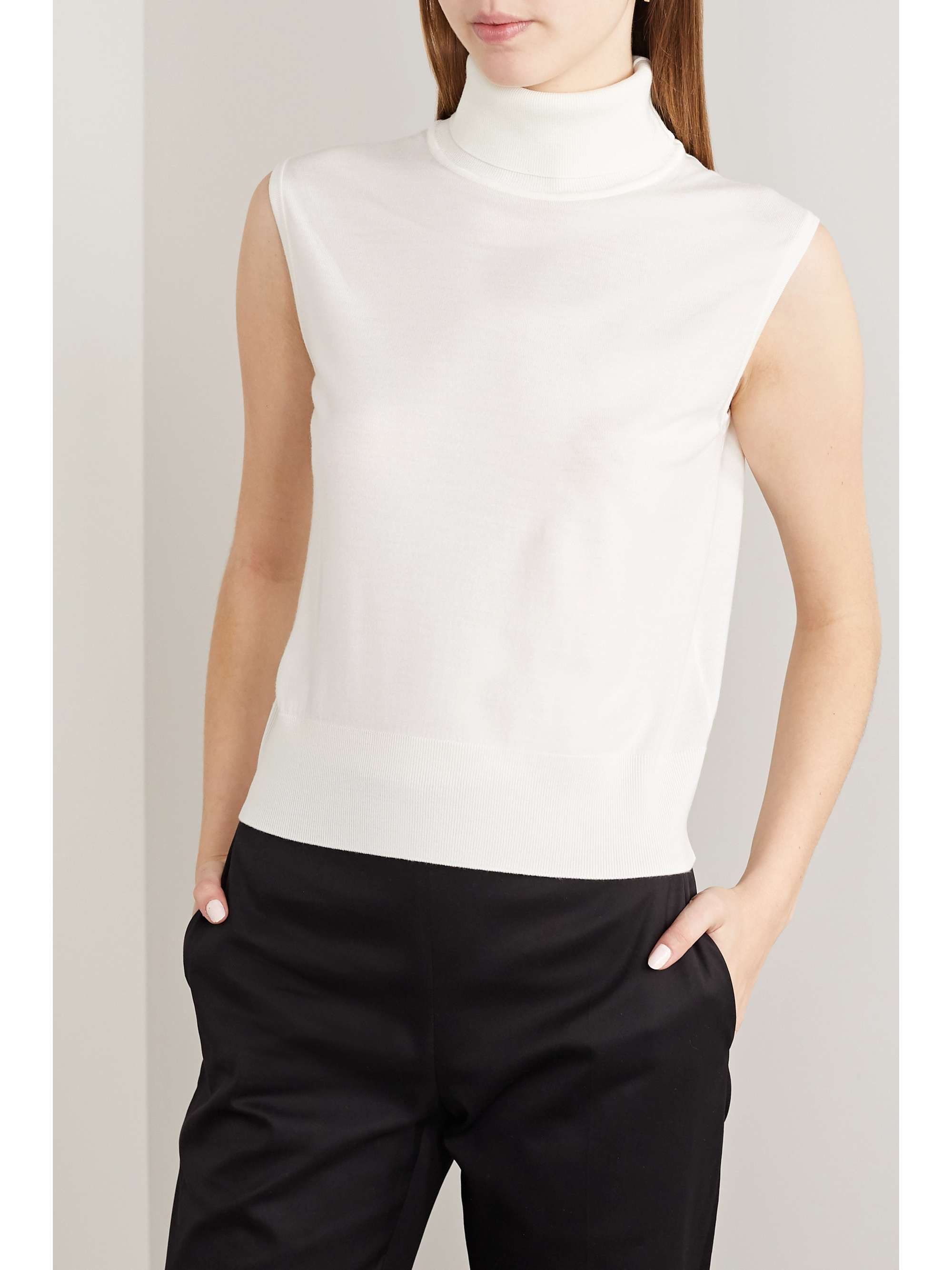 THE ROW Chano merino wool and cashmere-blend turtleneck sweater