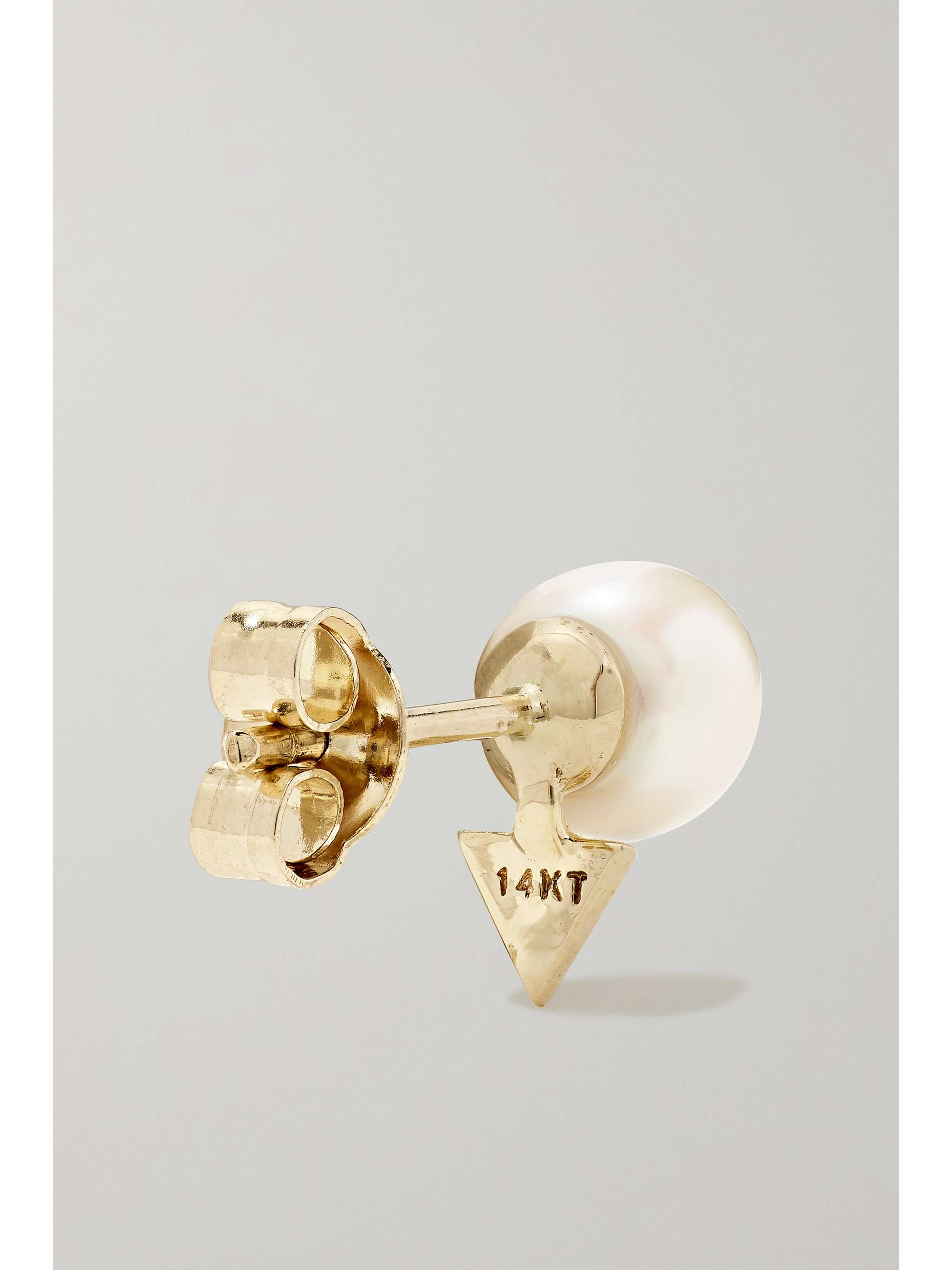 MATEO 14-karat gold pearl and diamond earrings