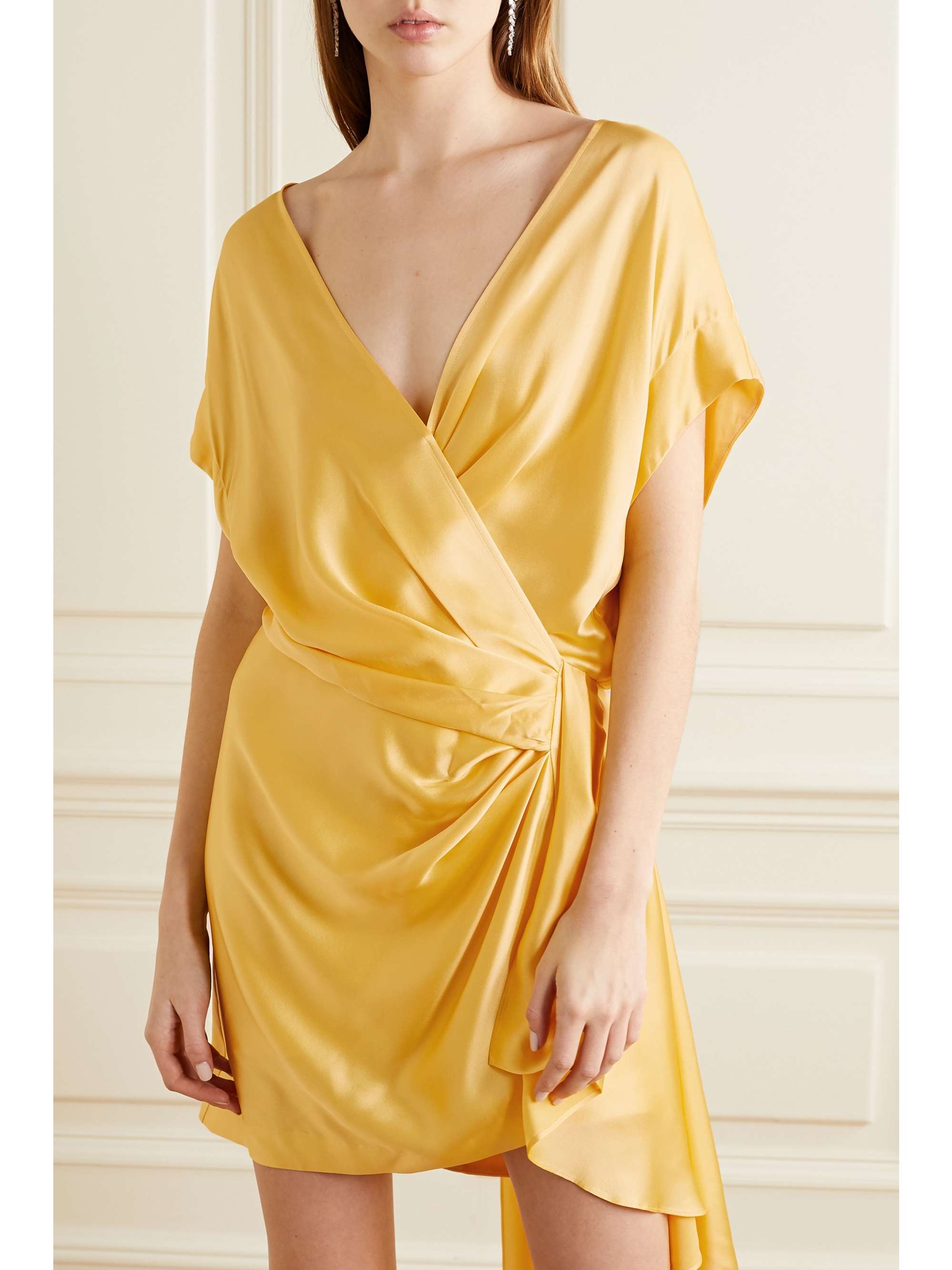 draped wrap dress