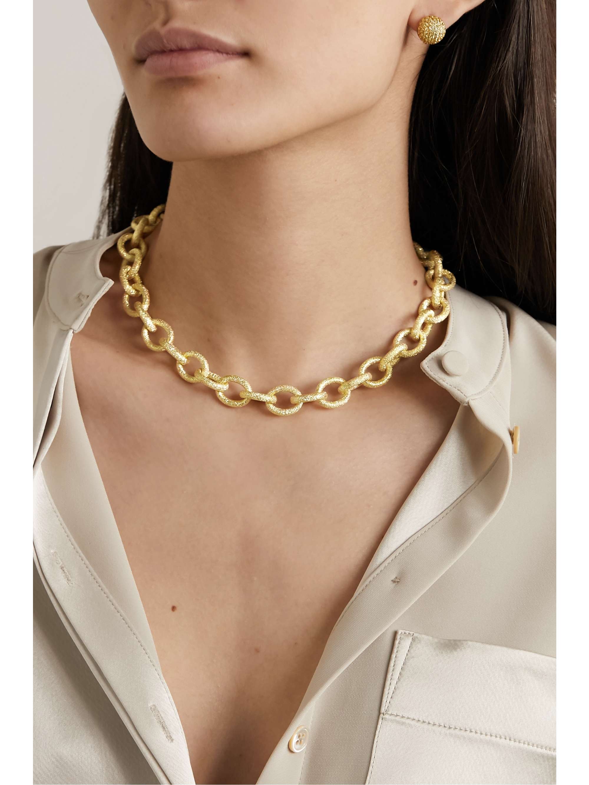 CAROLINA BUCCI Florentine 18-karat gold necklace