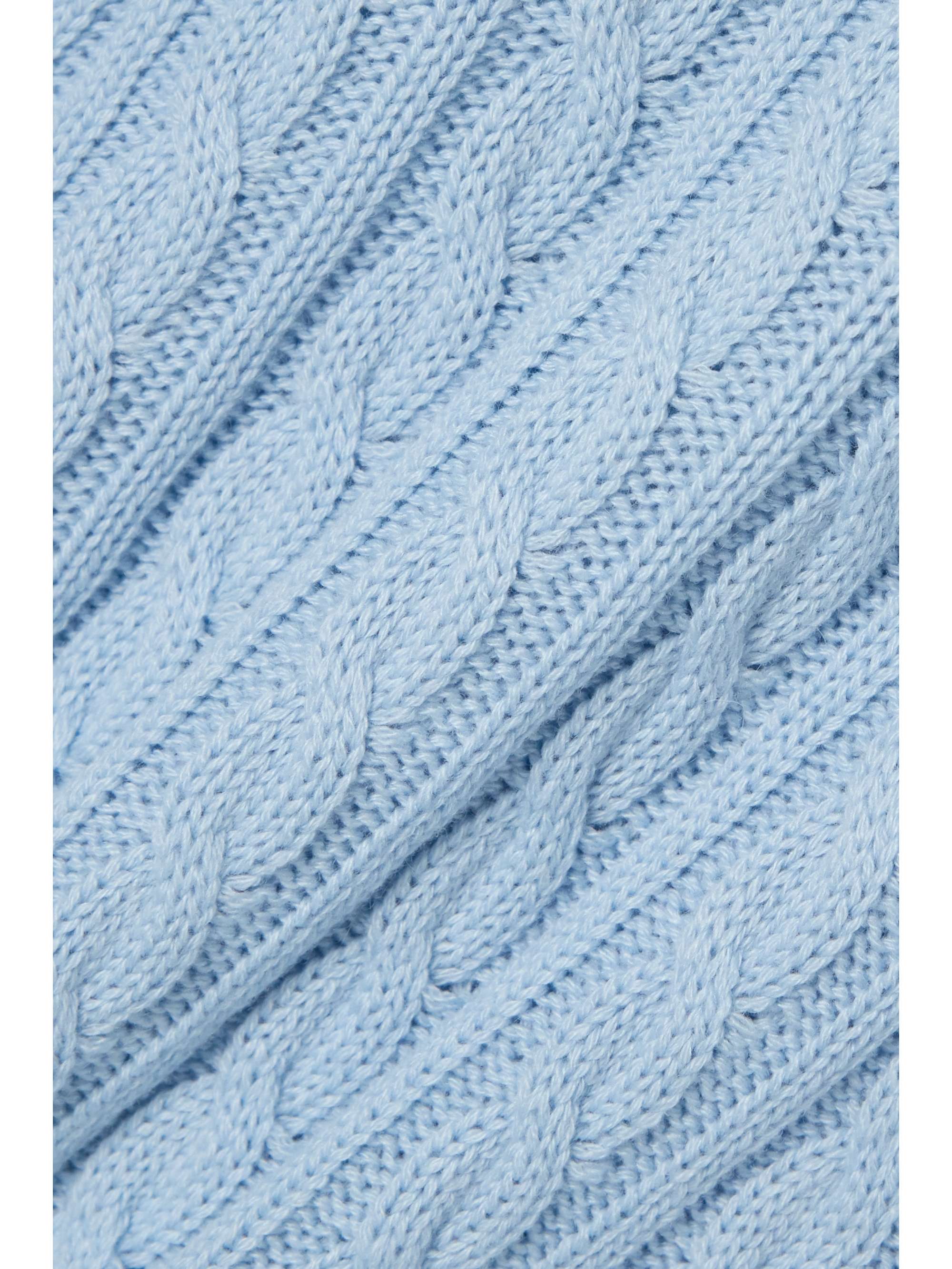 MICHAEL KORS COLLECTION Tie-detailed asymmetric cable-knit cashmere sweater