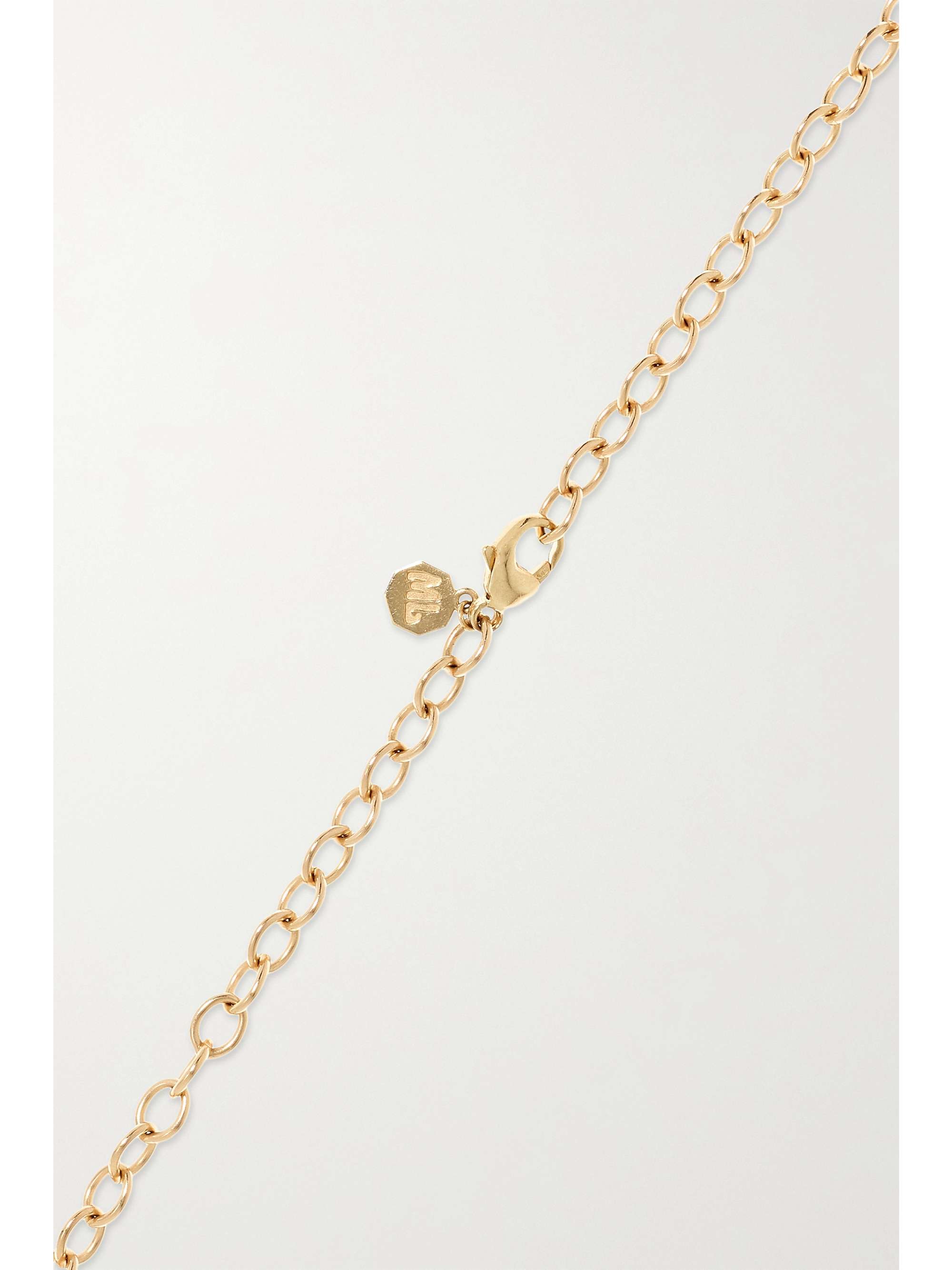 MARLO LAZ Guiding Light 14-karat gold sapphire necklace