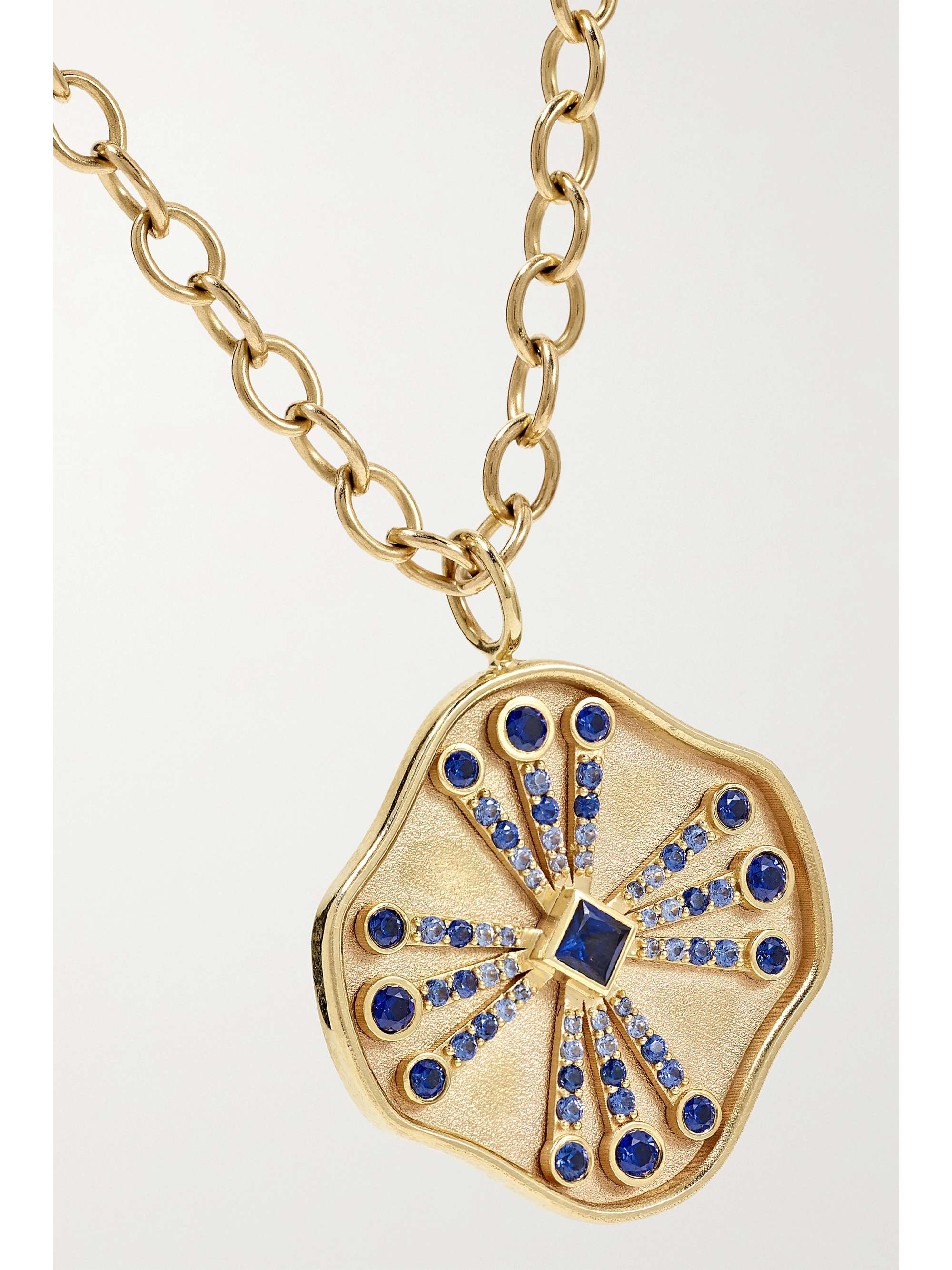 MARLO LAZ Guiding Light 14-karat gold sapphire necklace