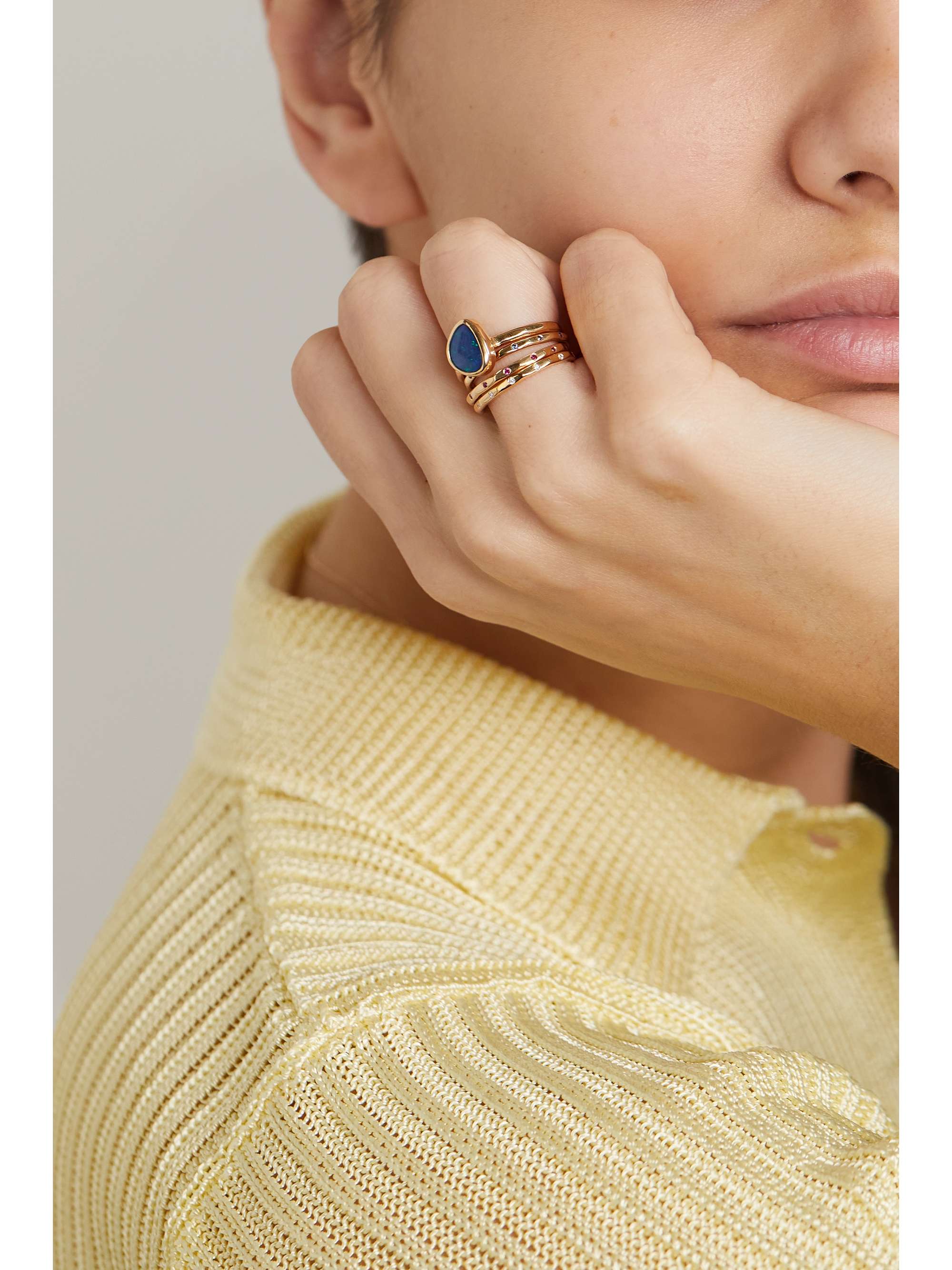 MELISSA JOY MANNING 14-karat gold diamond ring