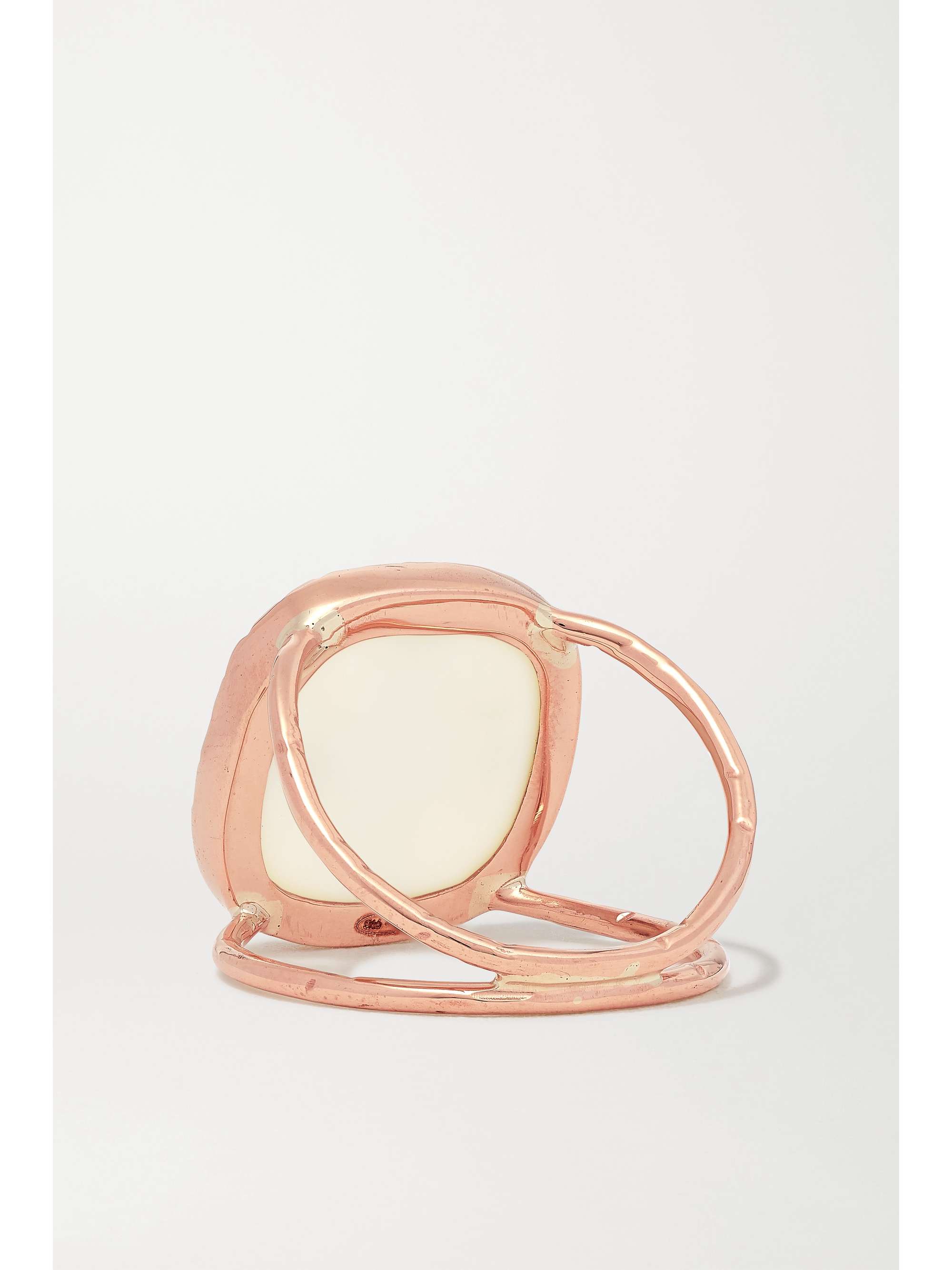 PASCALE MONVOISIN Bowie N°2 9-karat rose gold, resin and turquoise ring