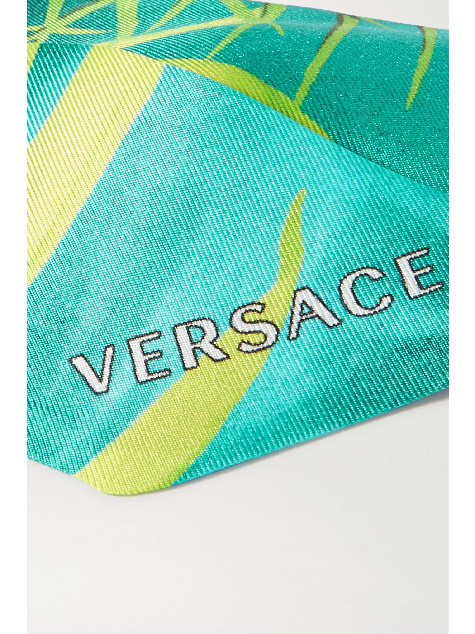 VERSACE Printed silk-twill scarf