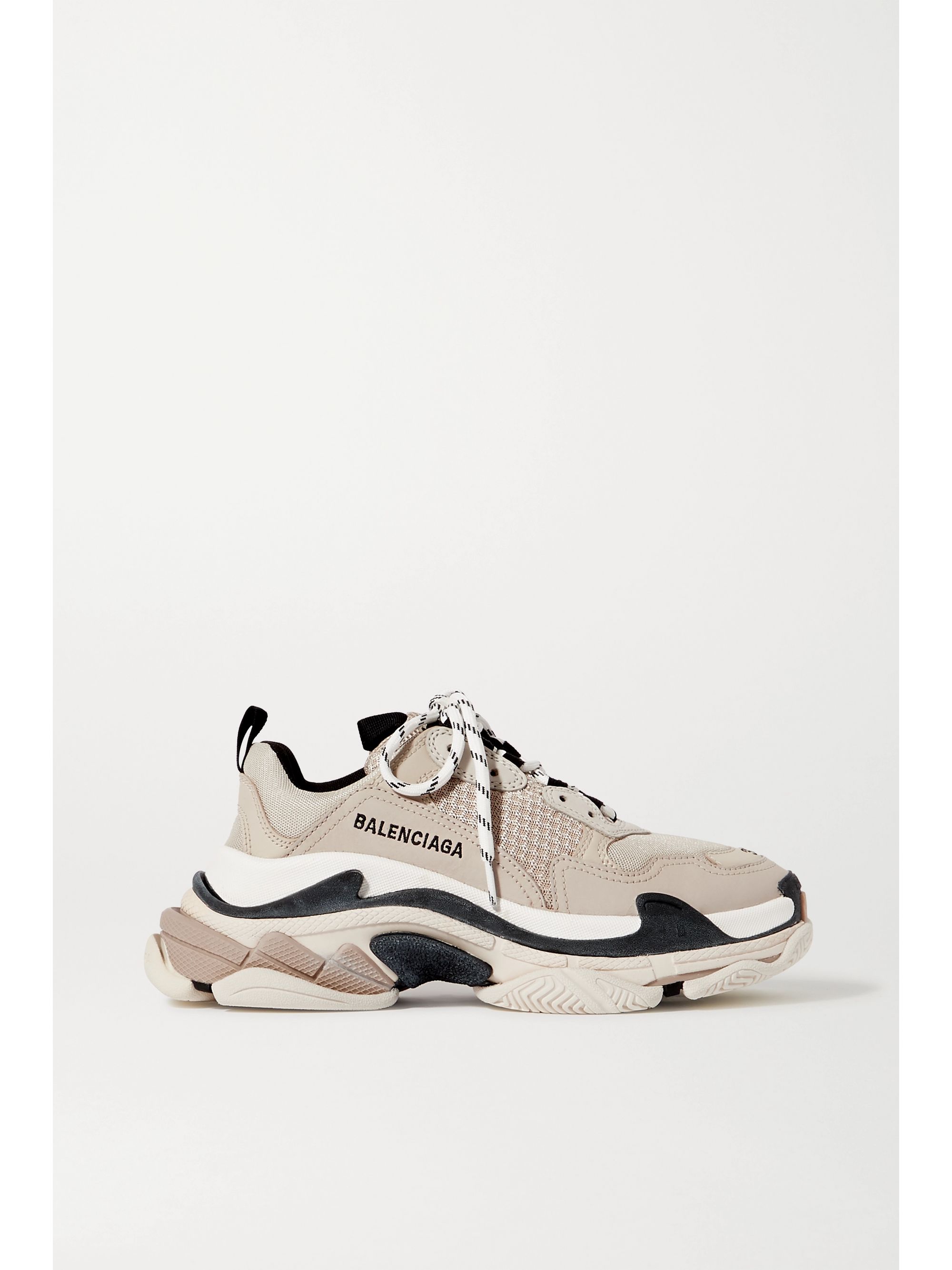 Balenciaga Triple S - Men S Allover Logo Triple S Sneaker In Blue Grey ...