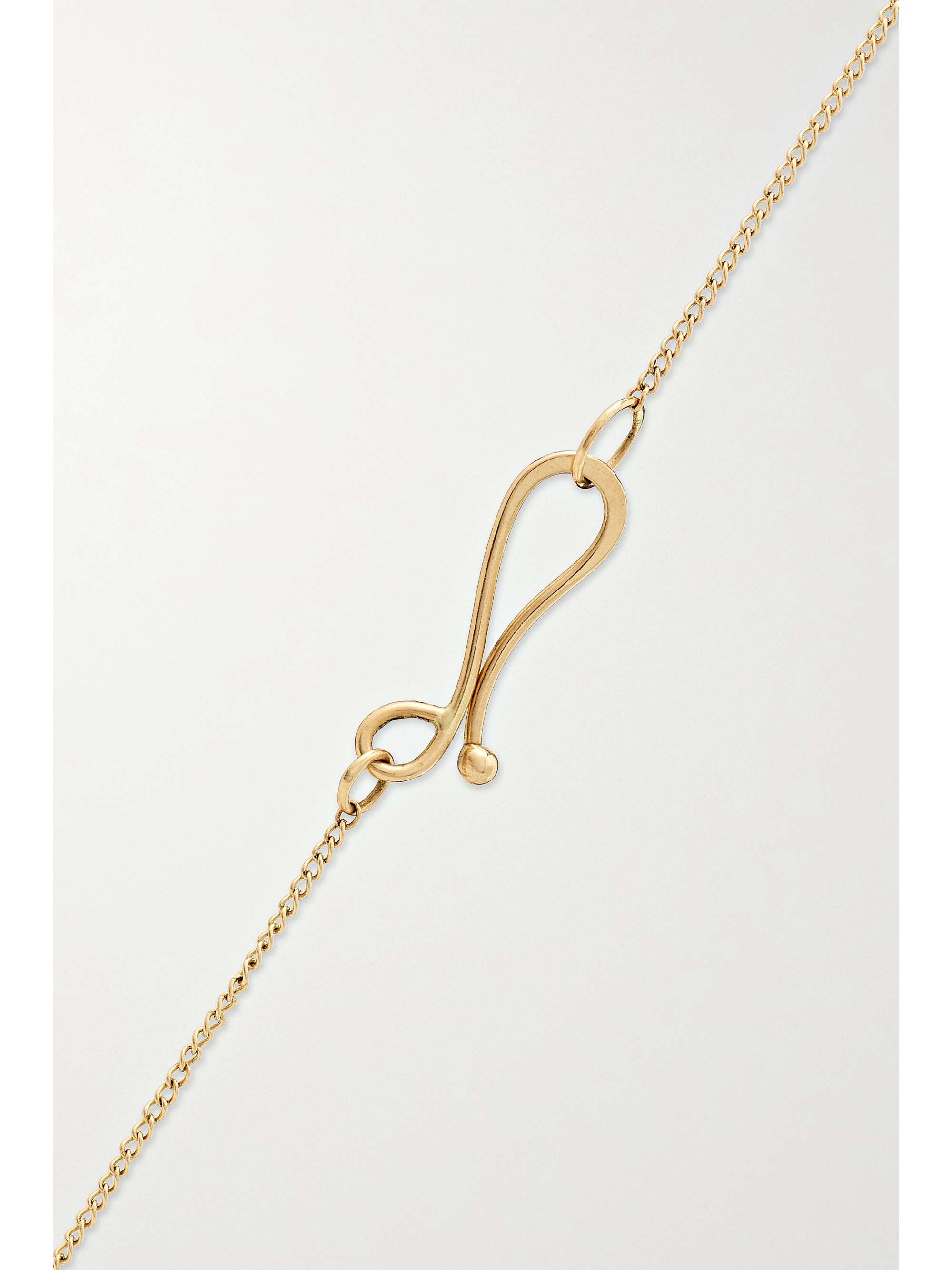 MELISSA JOY MANNING 14-karat gold opal and chrysoprase necklace