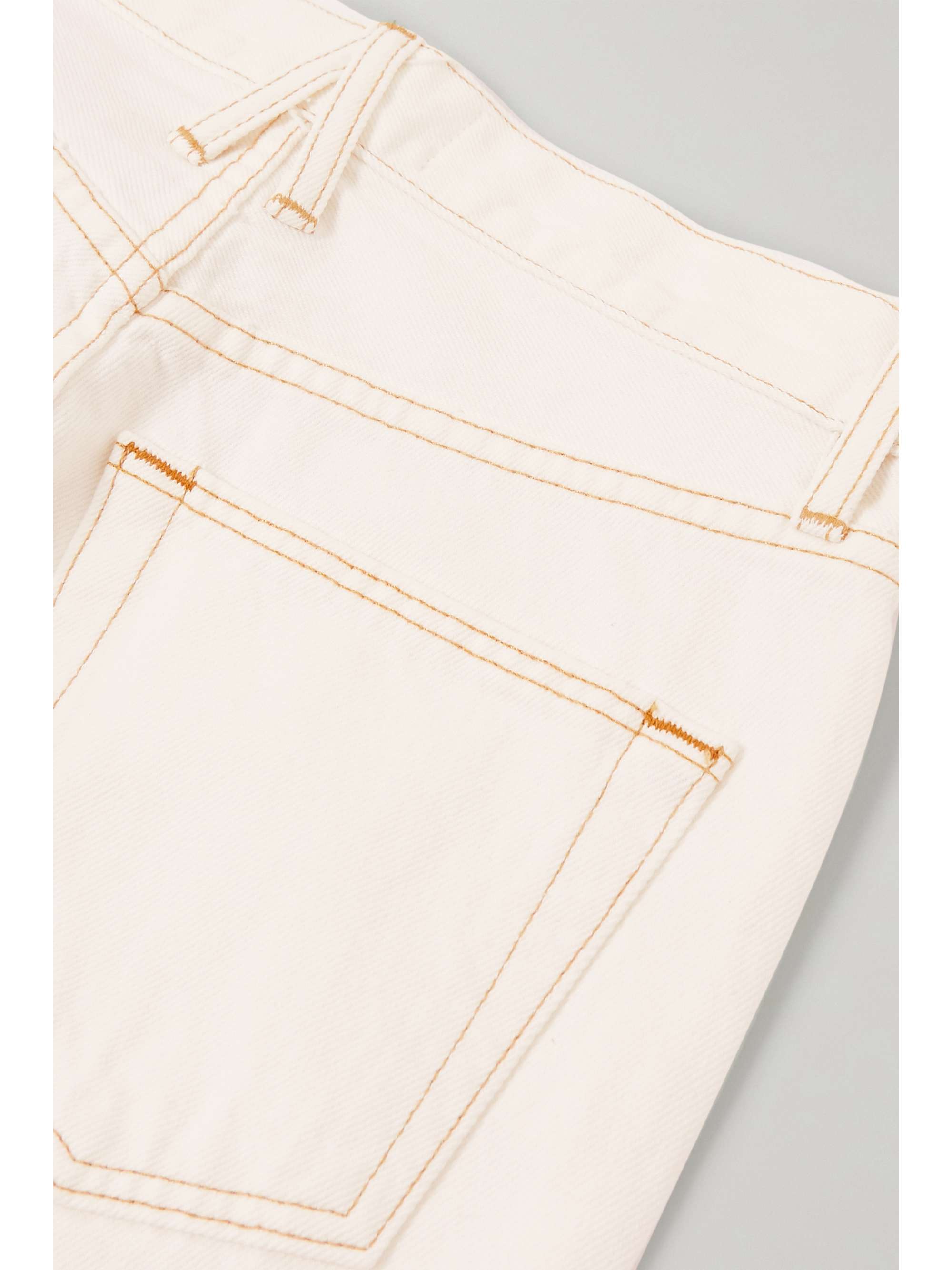 SLVRLAKE Grace frayed high-rise flared jeans