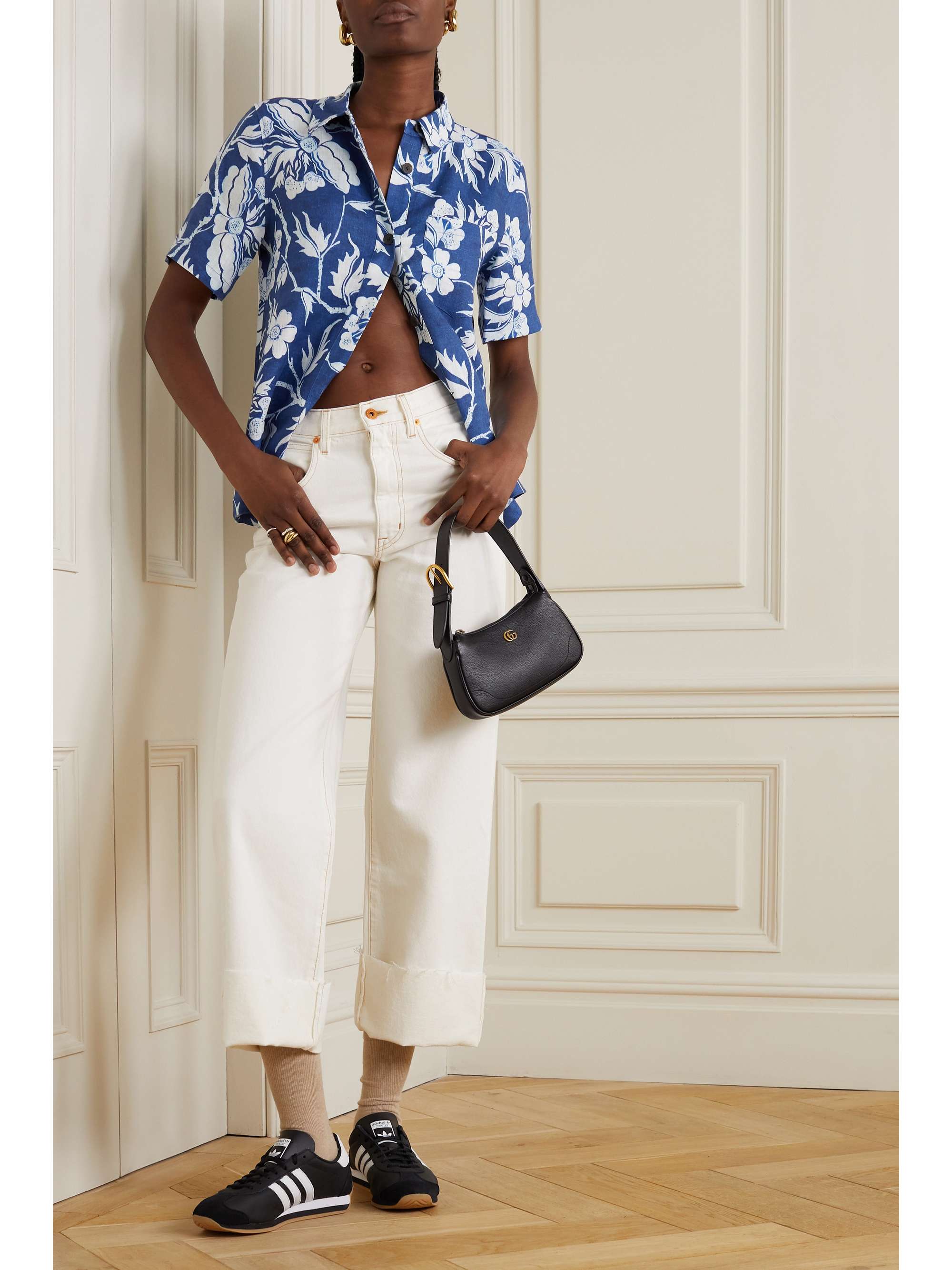 SLVRLAKE Grace frayed high-rise flared jeans