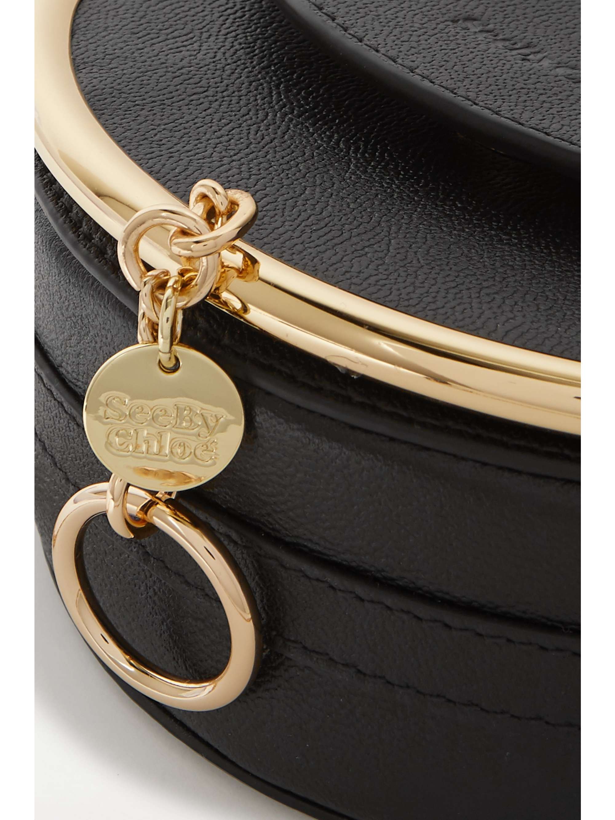 SEE BY CHLOÉ Mara embellished textured-leather shoulder bag
