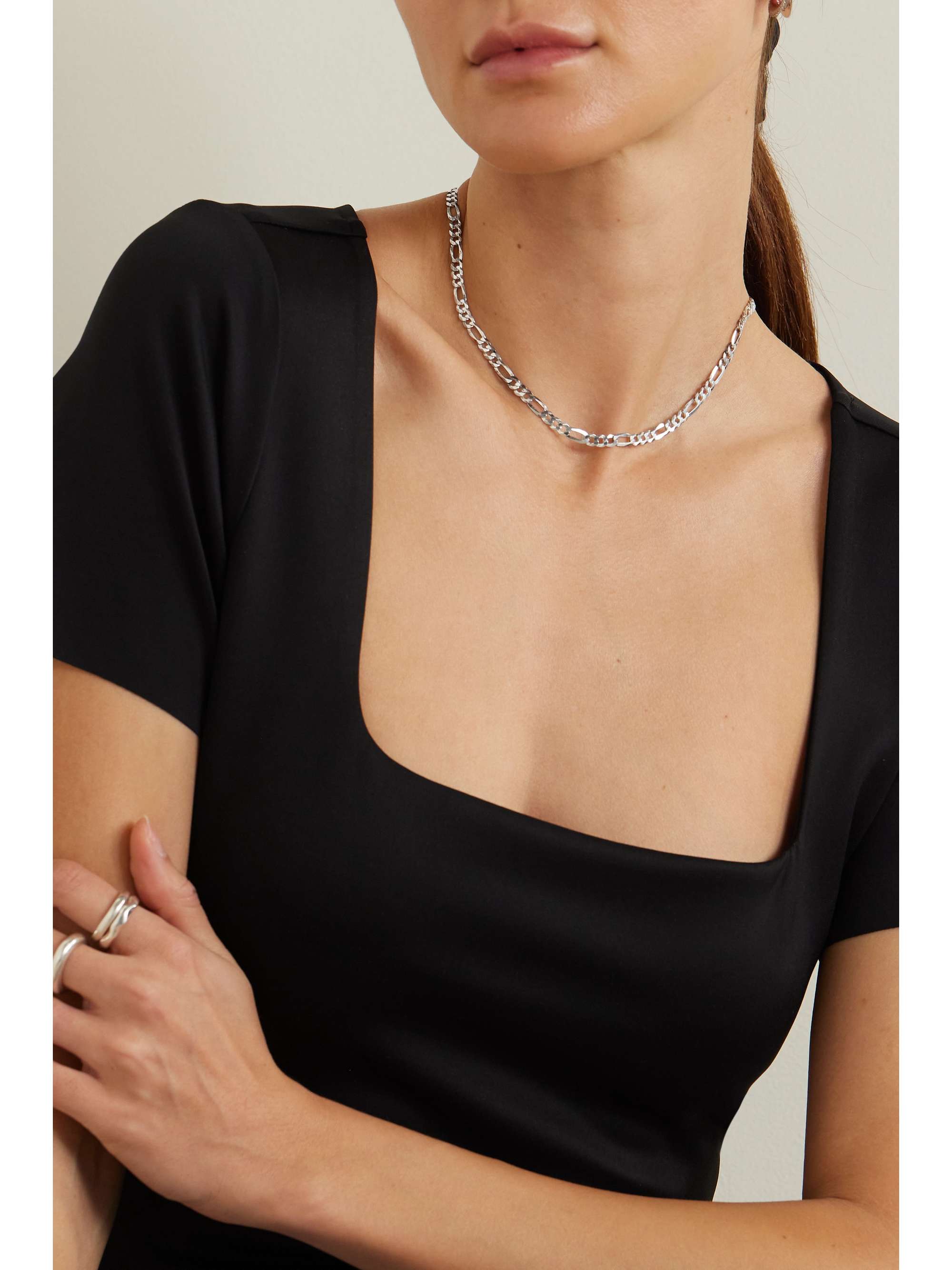 LOREN STEWART + NET SUSTAIN silver necklace