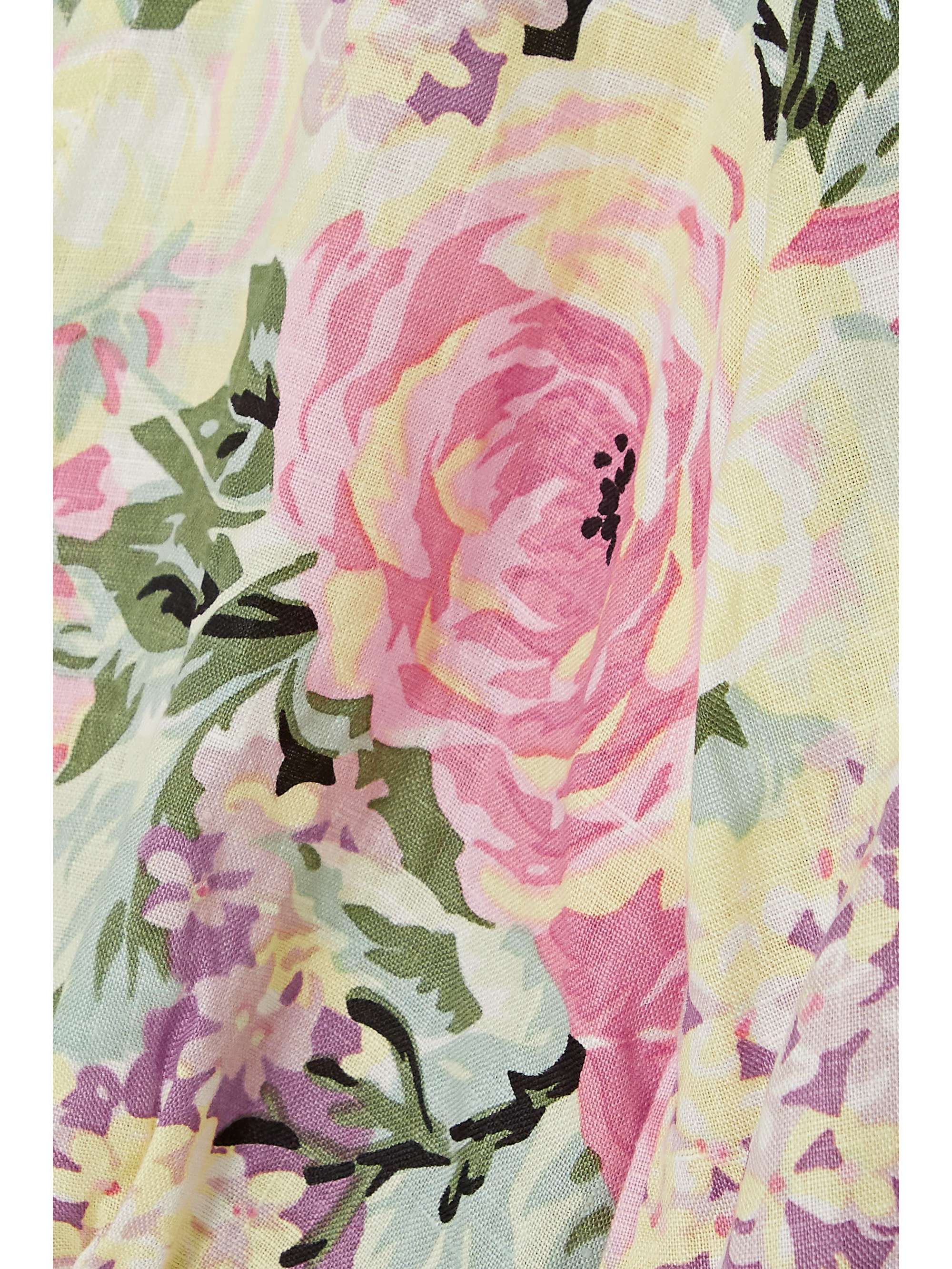 FAITHFULL Maribelle floral-print linen playsuit
