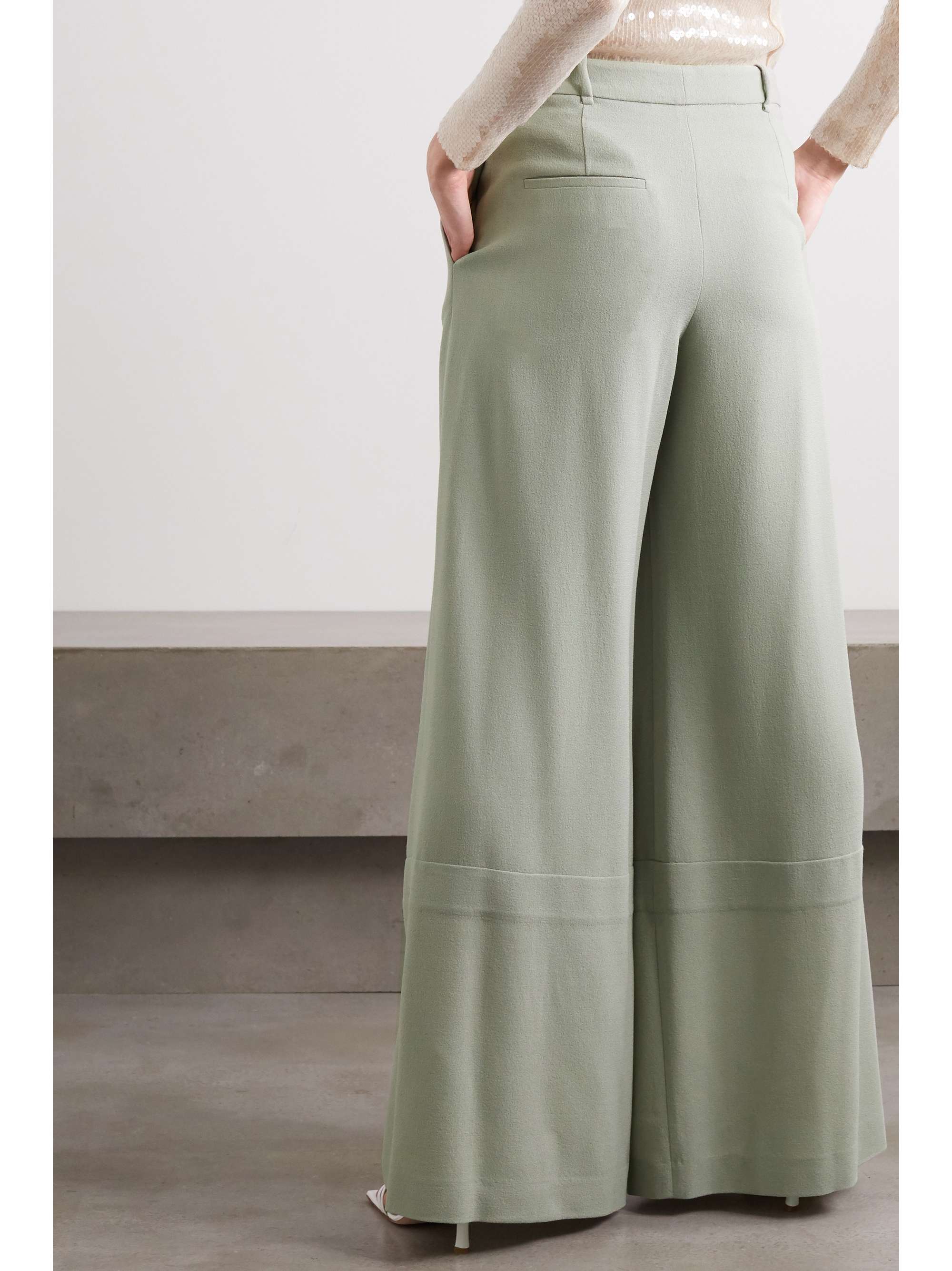 ROLAND MOURET Valens pleated wool-crepe pants