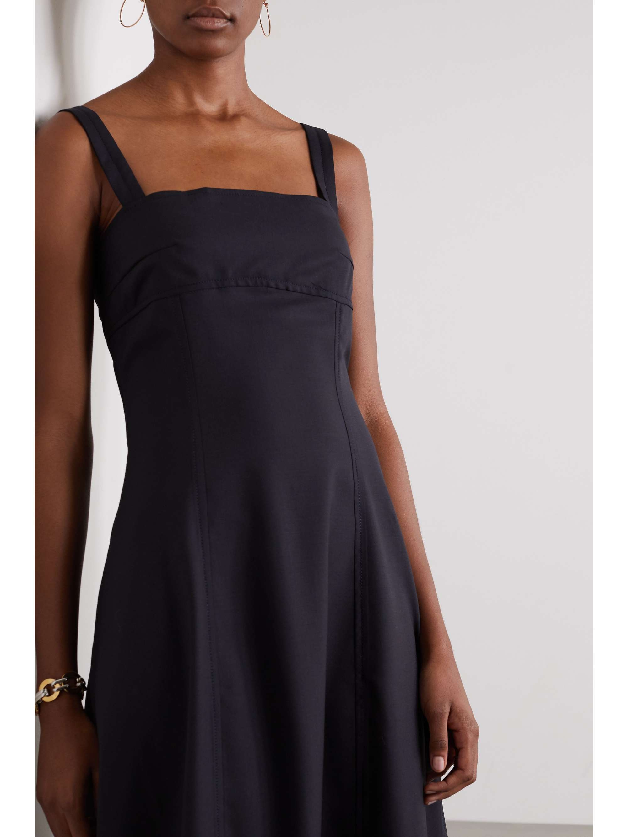 LVIR Wool-crepe midi dress