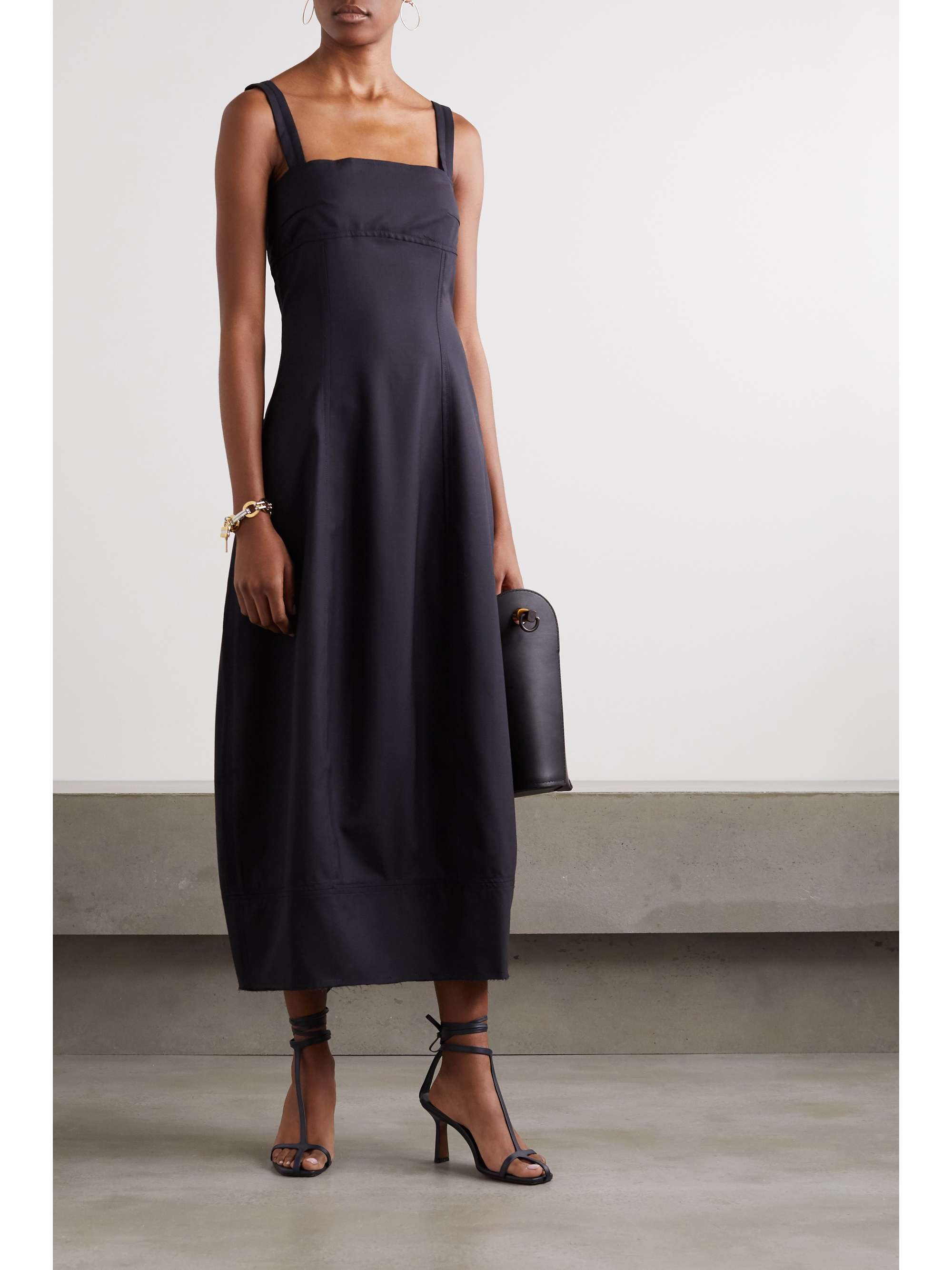 LVIR Wool-crepe midi dress