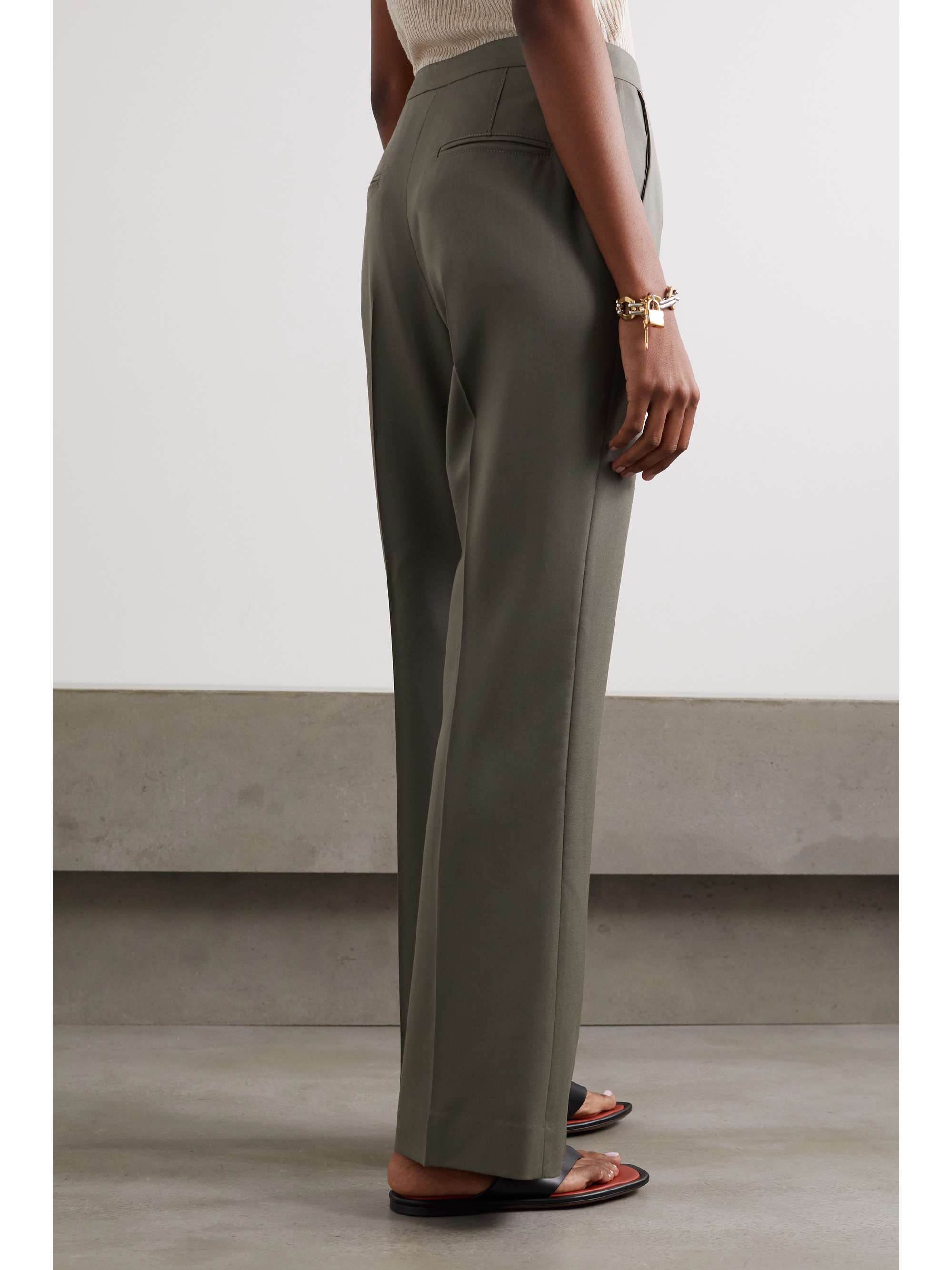 LVIR Wool-twill straight-leg pants