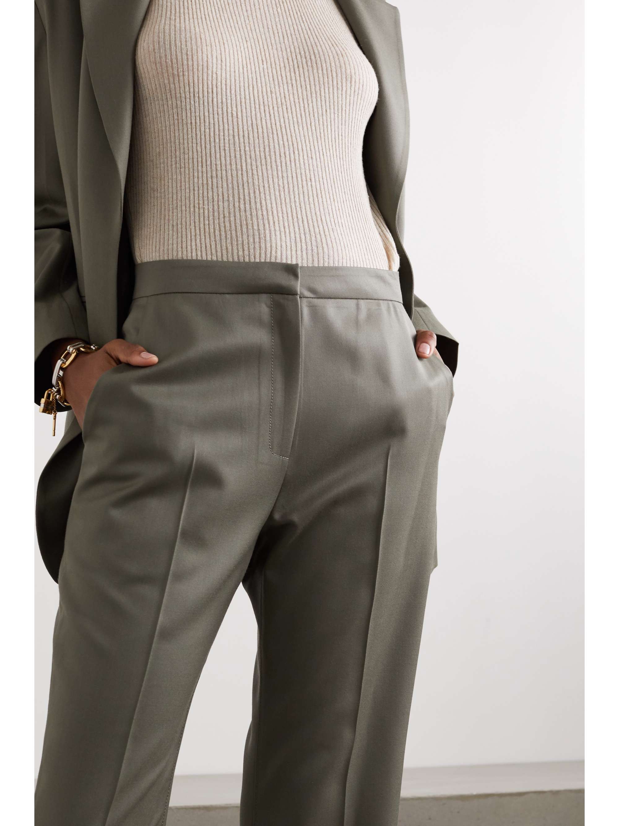 LVIR Wool-twill straight-leg pants