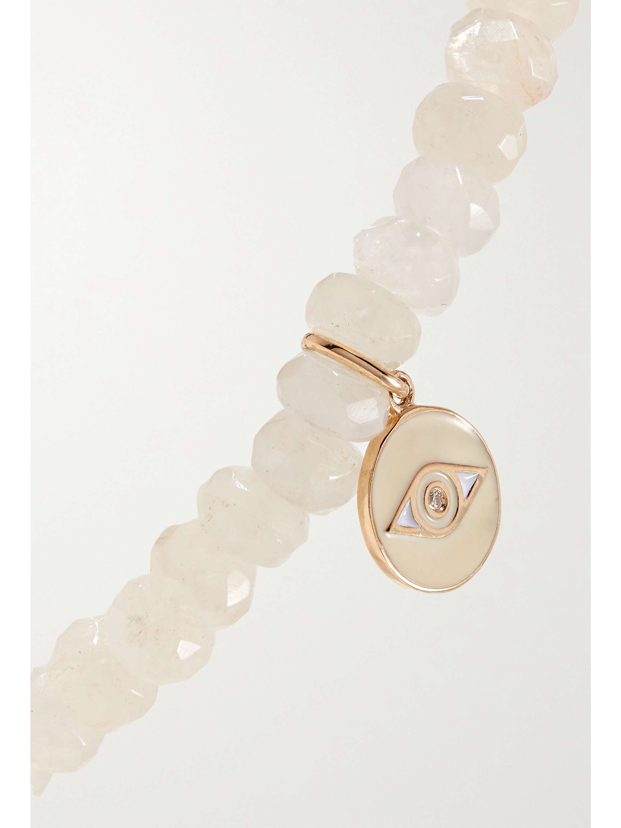 SYDNEY EVAN 14-karat gold, enamel, moonstone and sapphire bracelet
