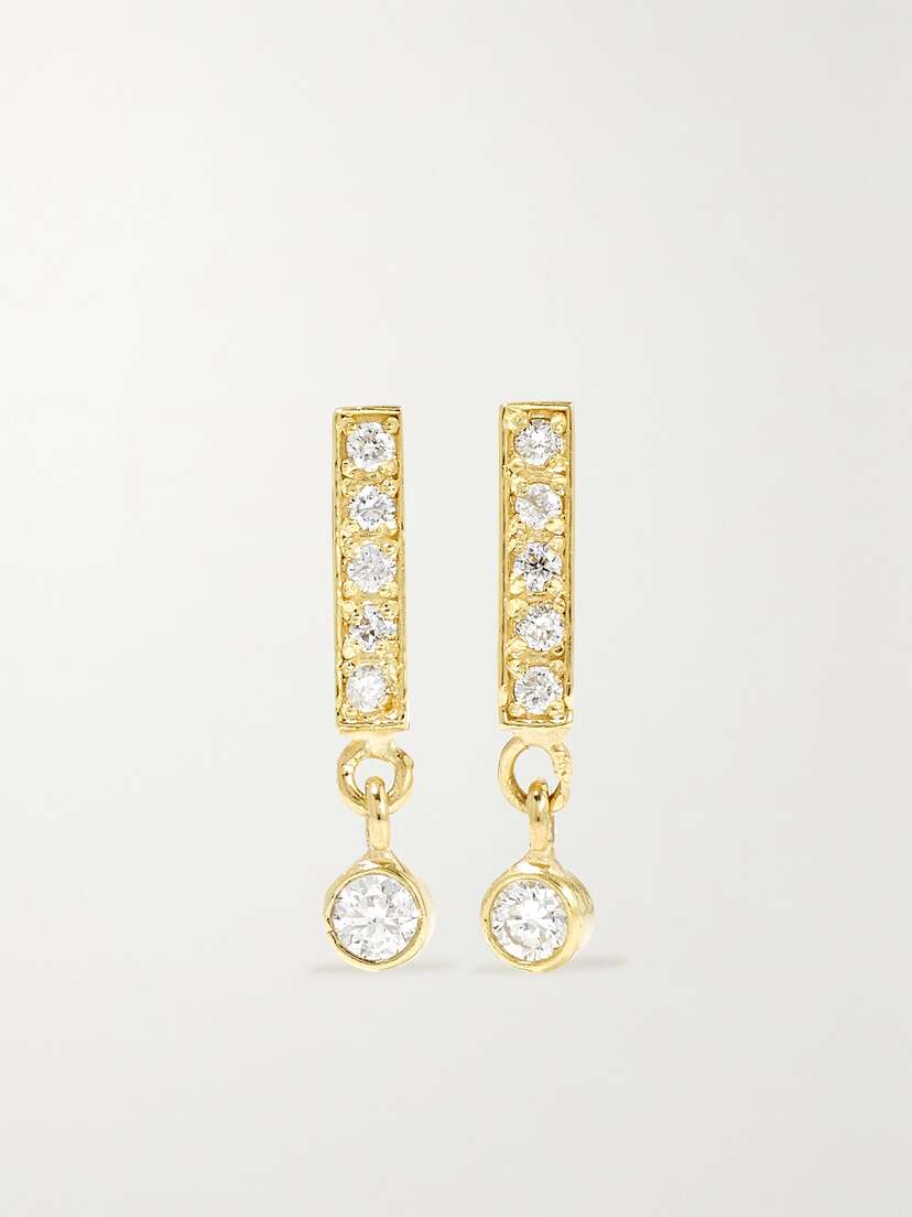 Jennifer Meyer 18-karat Gold Diamond Earrings