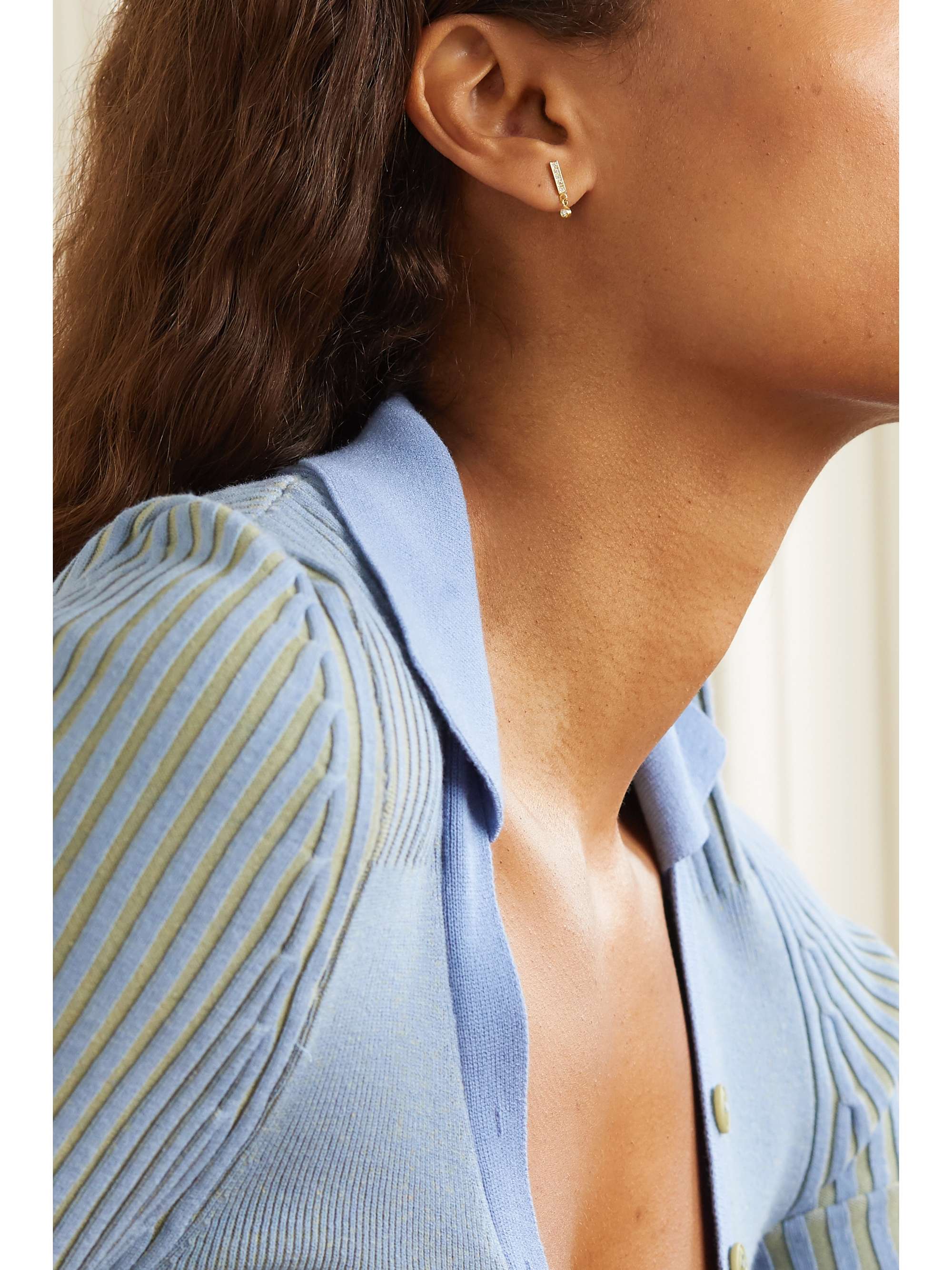 JENNIFER MEYER 18-karat gold diamond earrings