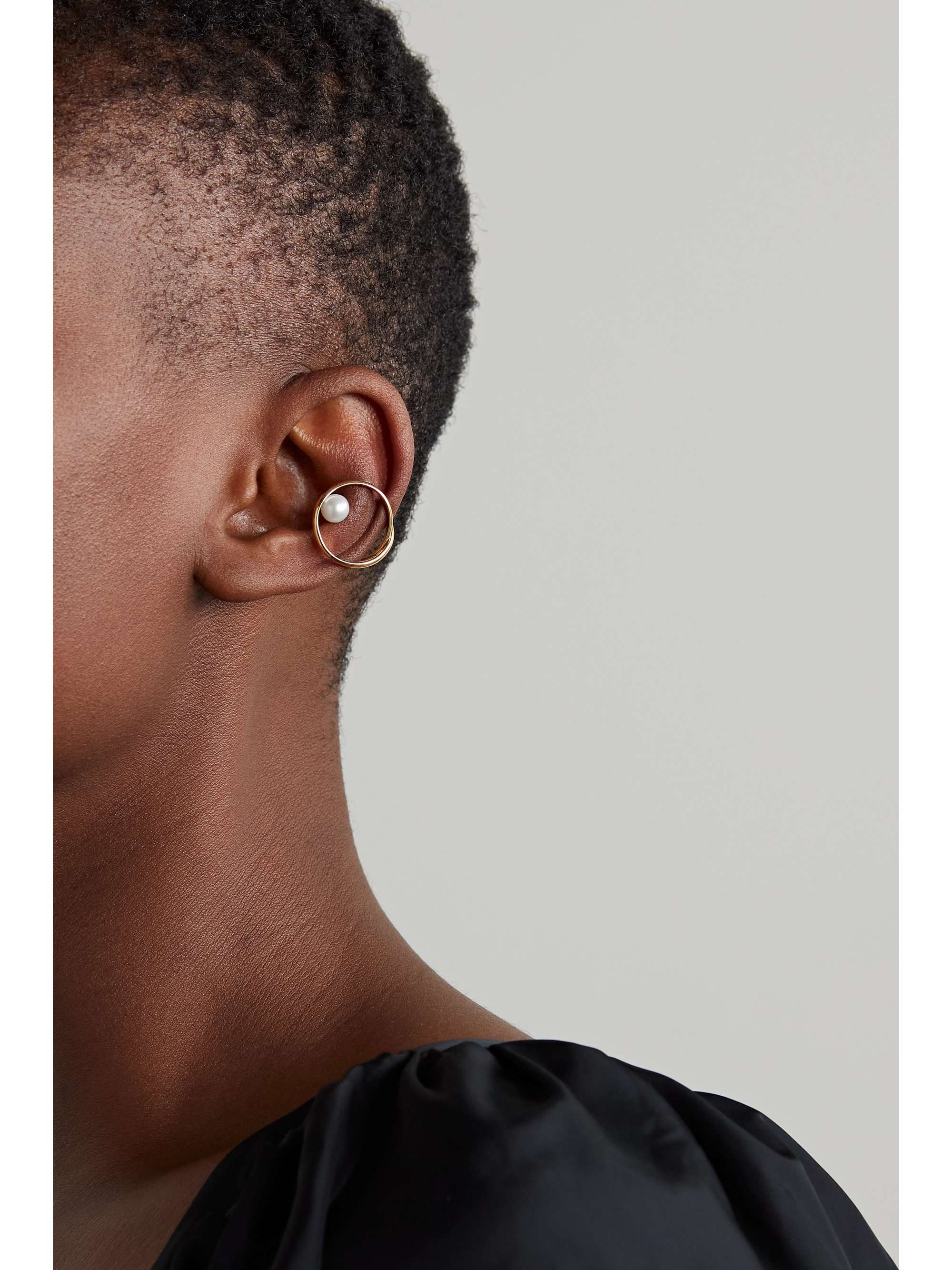 MIZUKI 14 karat gold pearl ear cuff NET A PORTER