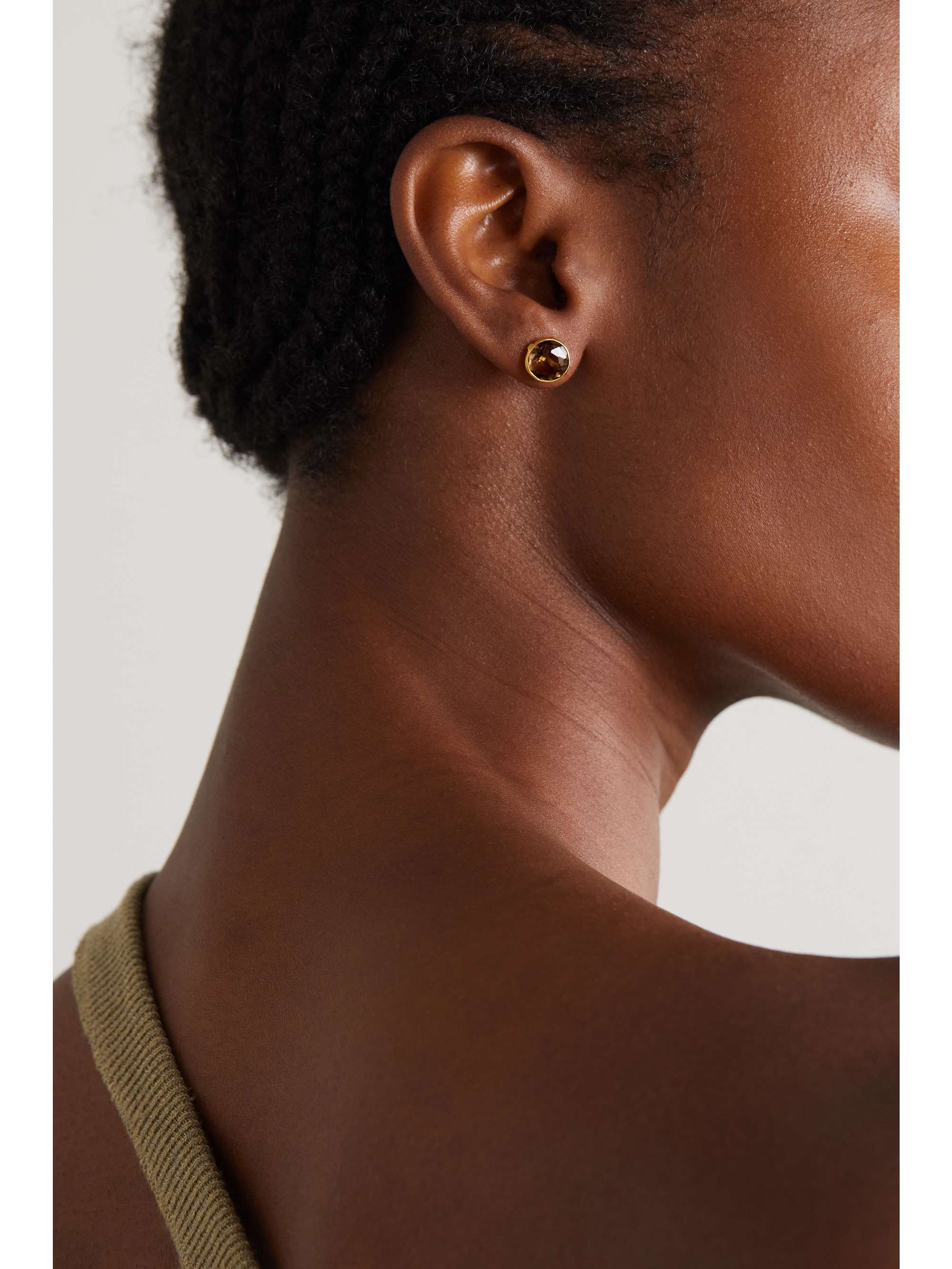 PIPPA SMALL Boucles d'oreilles en or 18 carats (750/1000) et quartz
