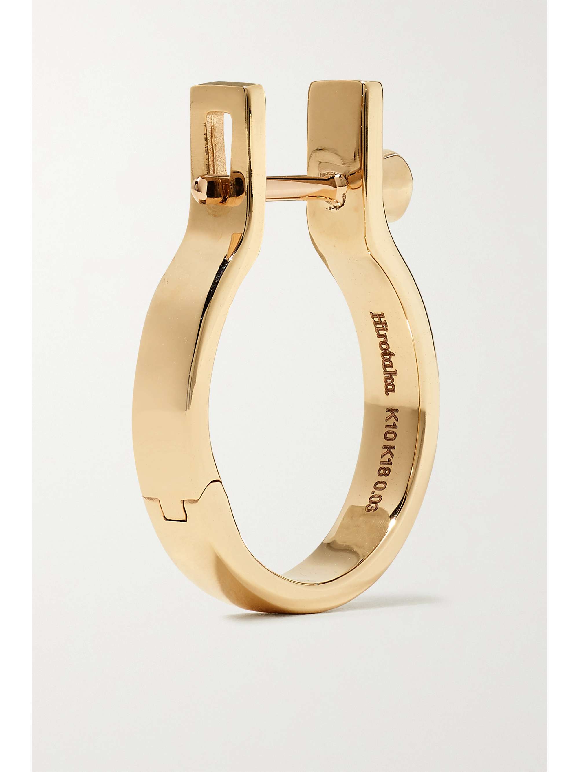 HIROTAKA Indústria 10-karat gold diamond hoop earring