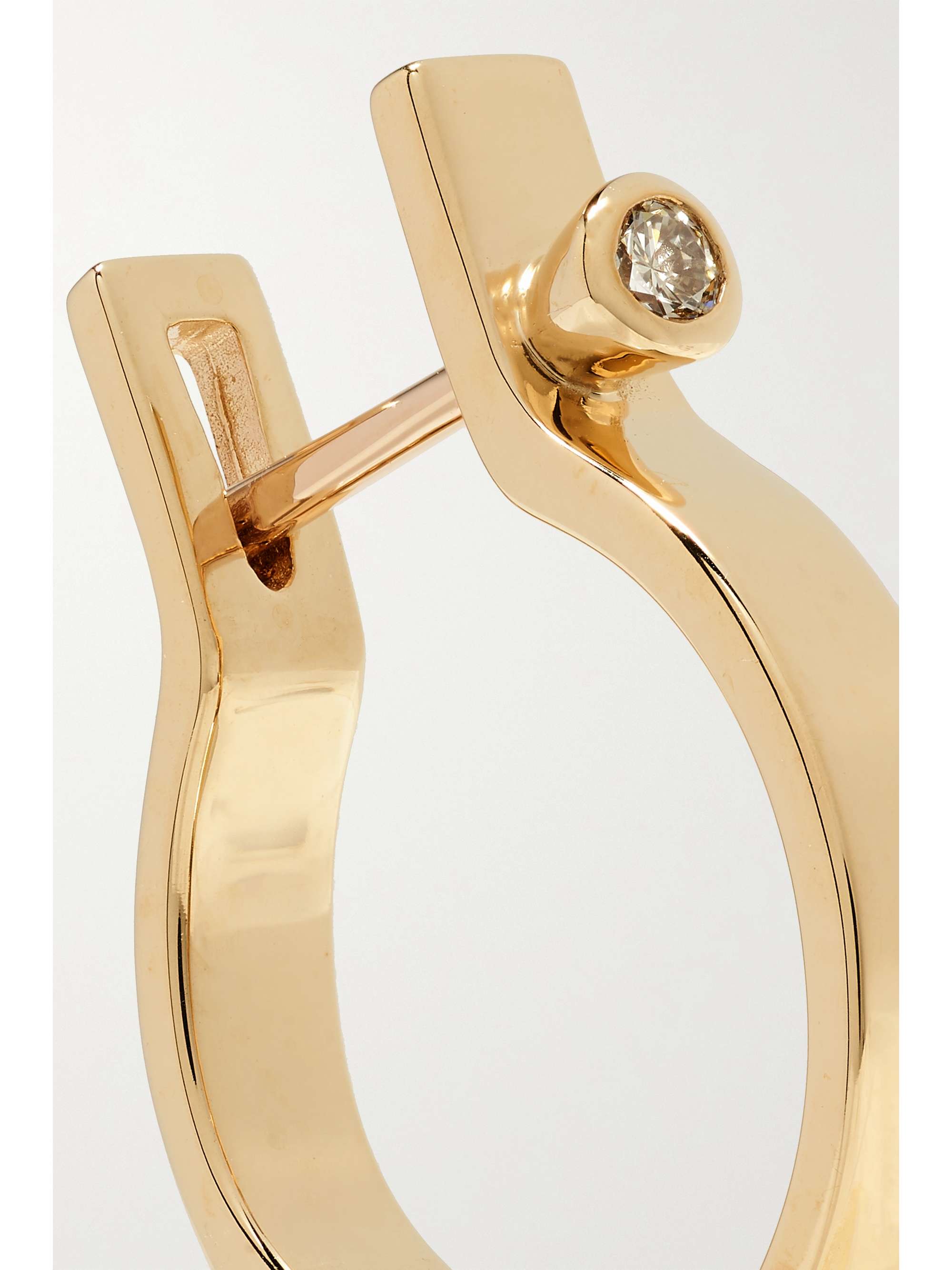 HIROTAKA Indústria 10-karat gold diamond hoop earring
