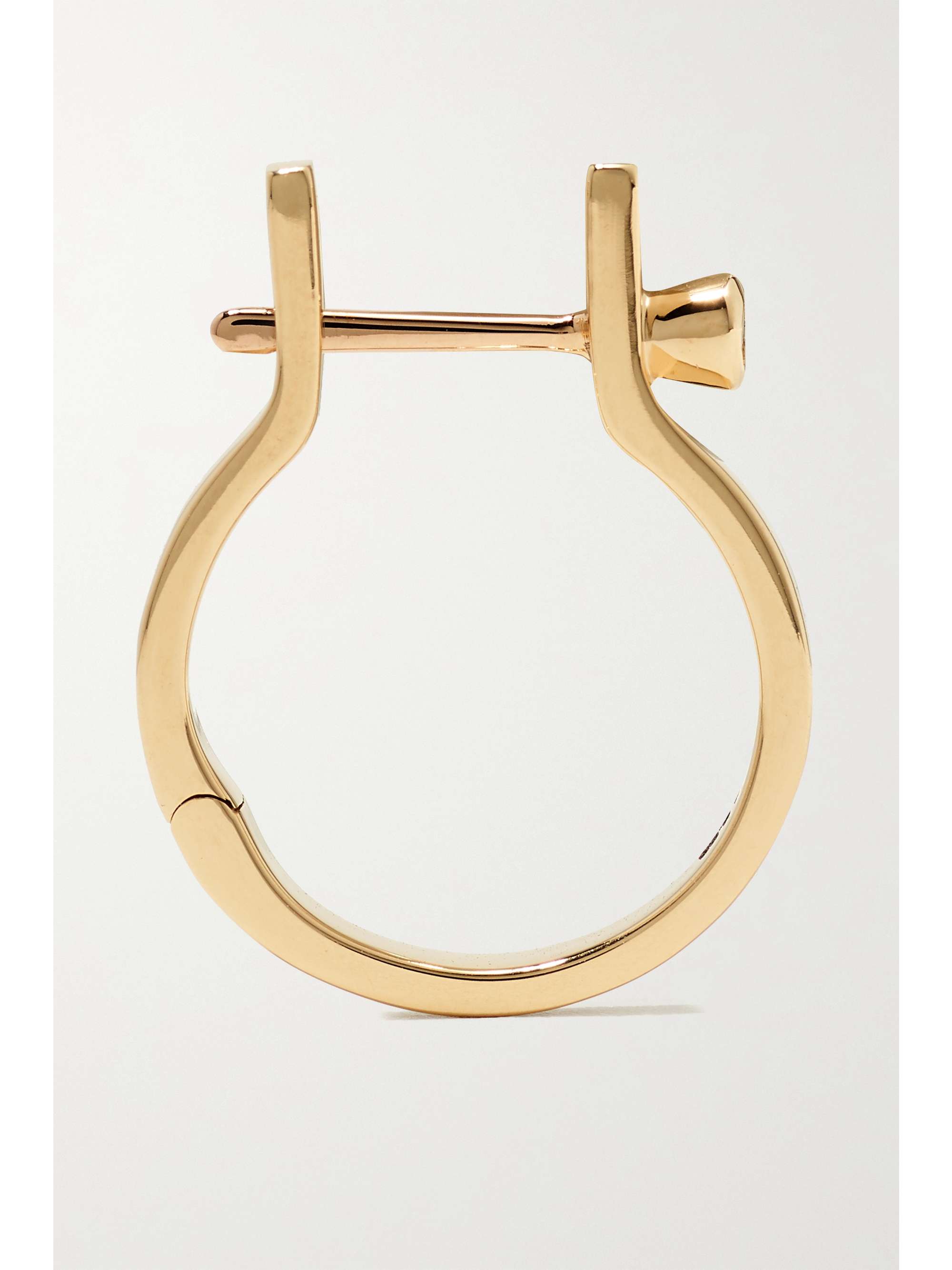 HIROTAKA Indústria 10-karat gold diamond hoop earring