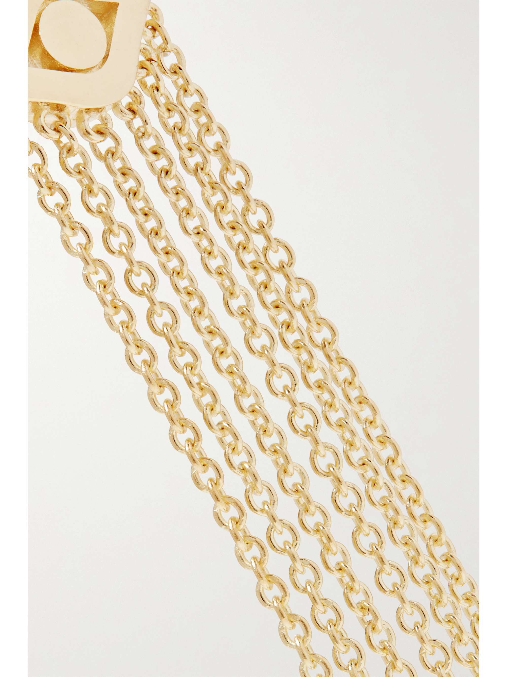 SYDNEY EVAN Evil Eye 14-karat gold earrings