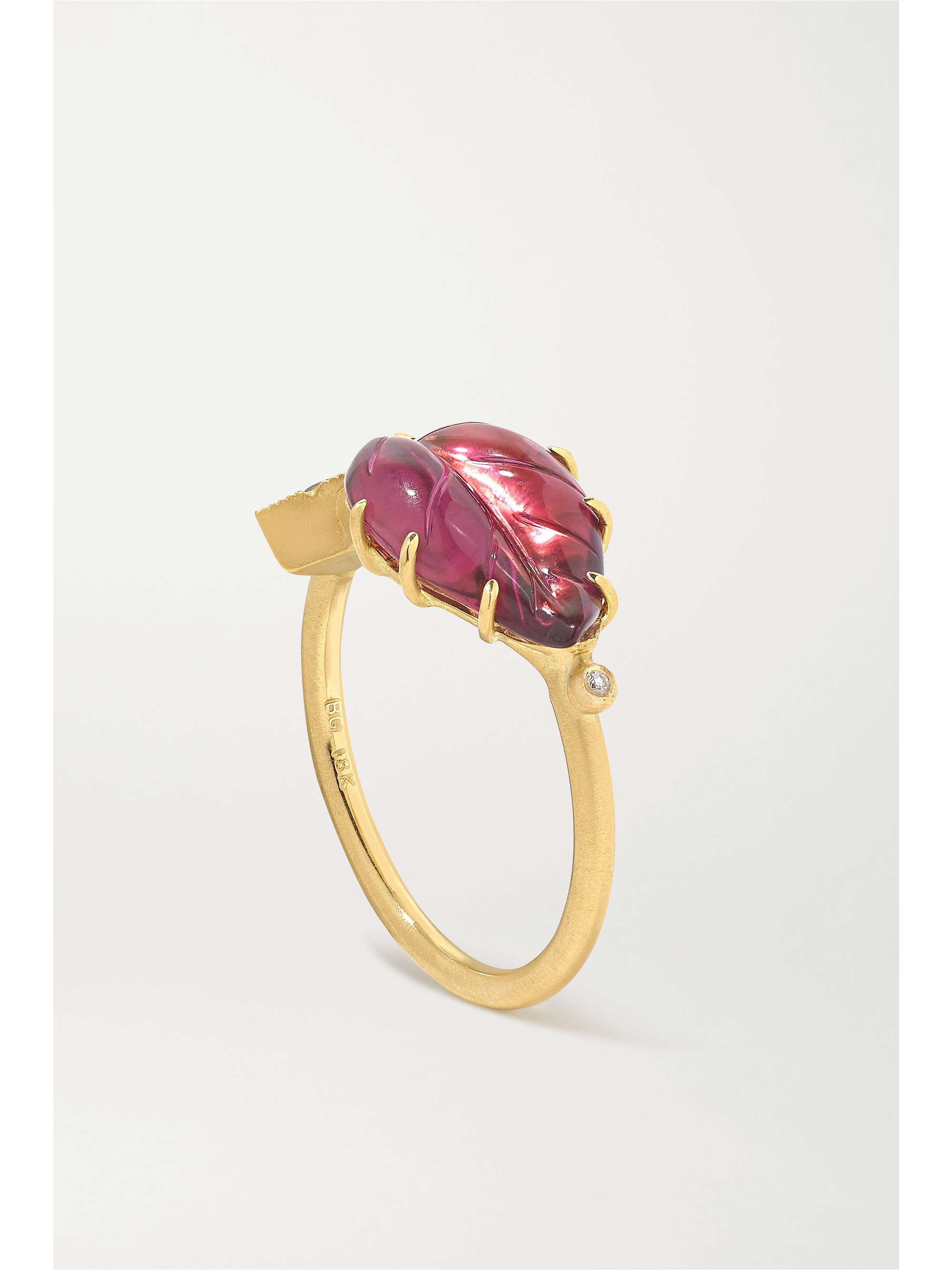 BROOKE GREGSON Maya 18-karat gold, tourmaline, spinel and diamond ring